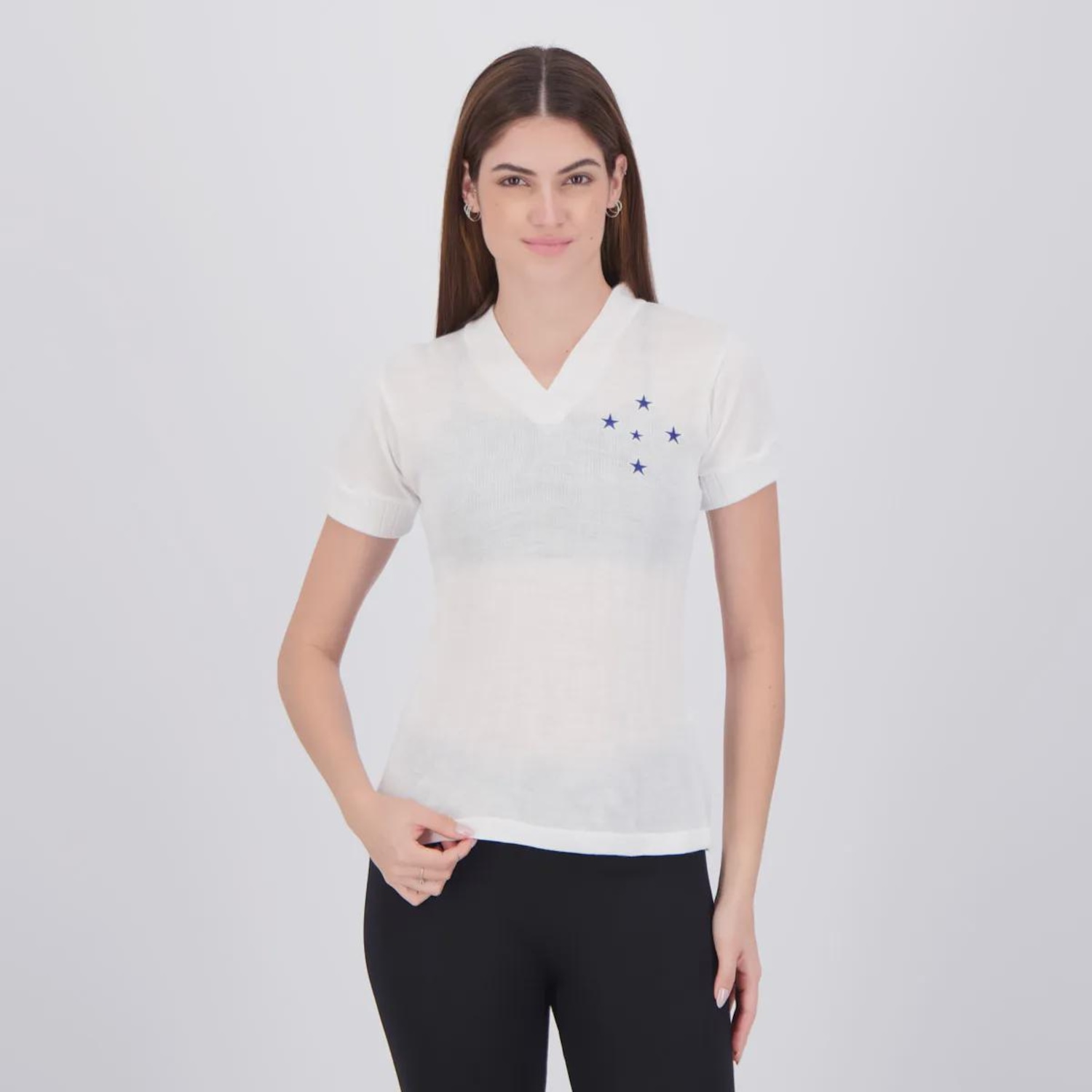 Camisa Cruzeiro Retrô 1966 Feminina - Foto 1