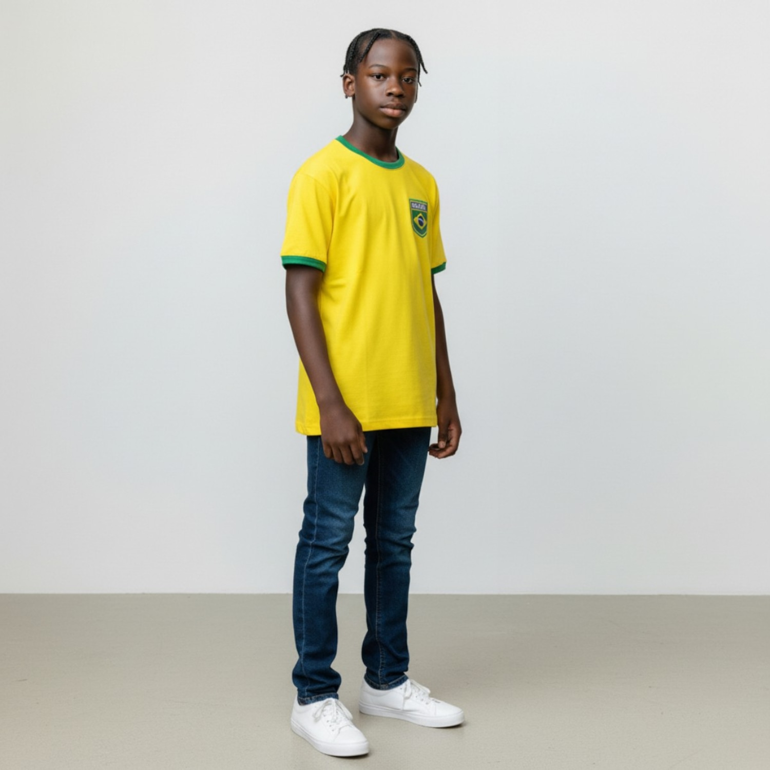 Camisa Brasil Uniforme 1 Torcedor Olden Sports Infantil - Foto 2