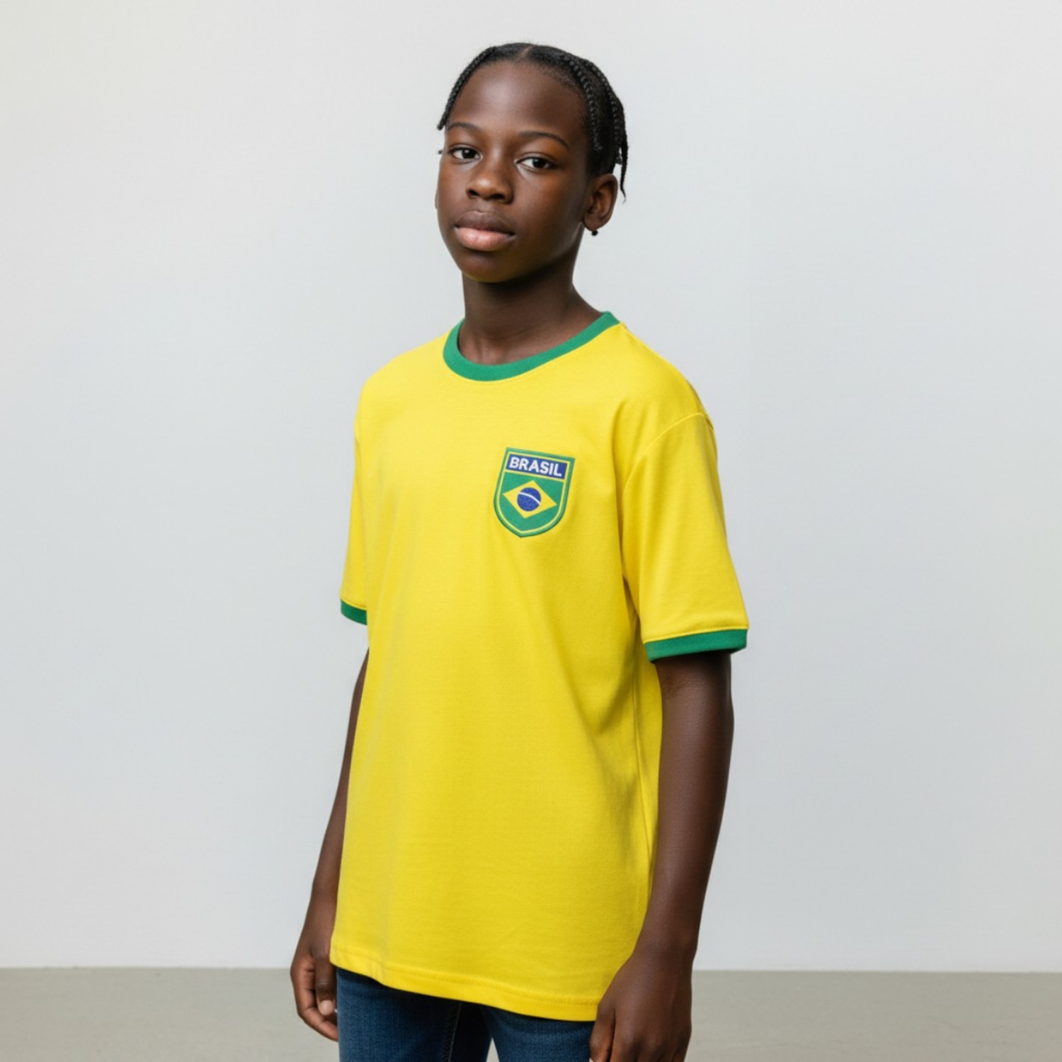 Camisa Brasil Uniforme 1 Torcedor Olden Sports Infantil - Foto 3