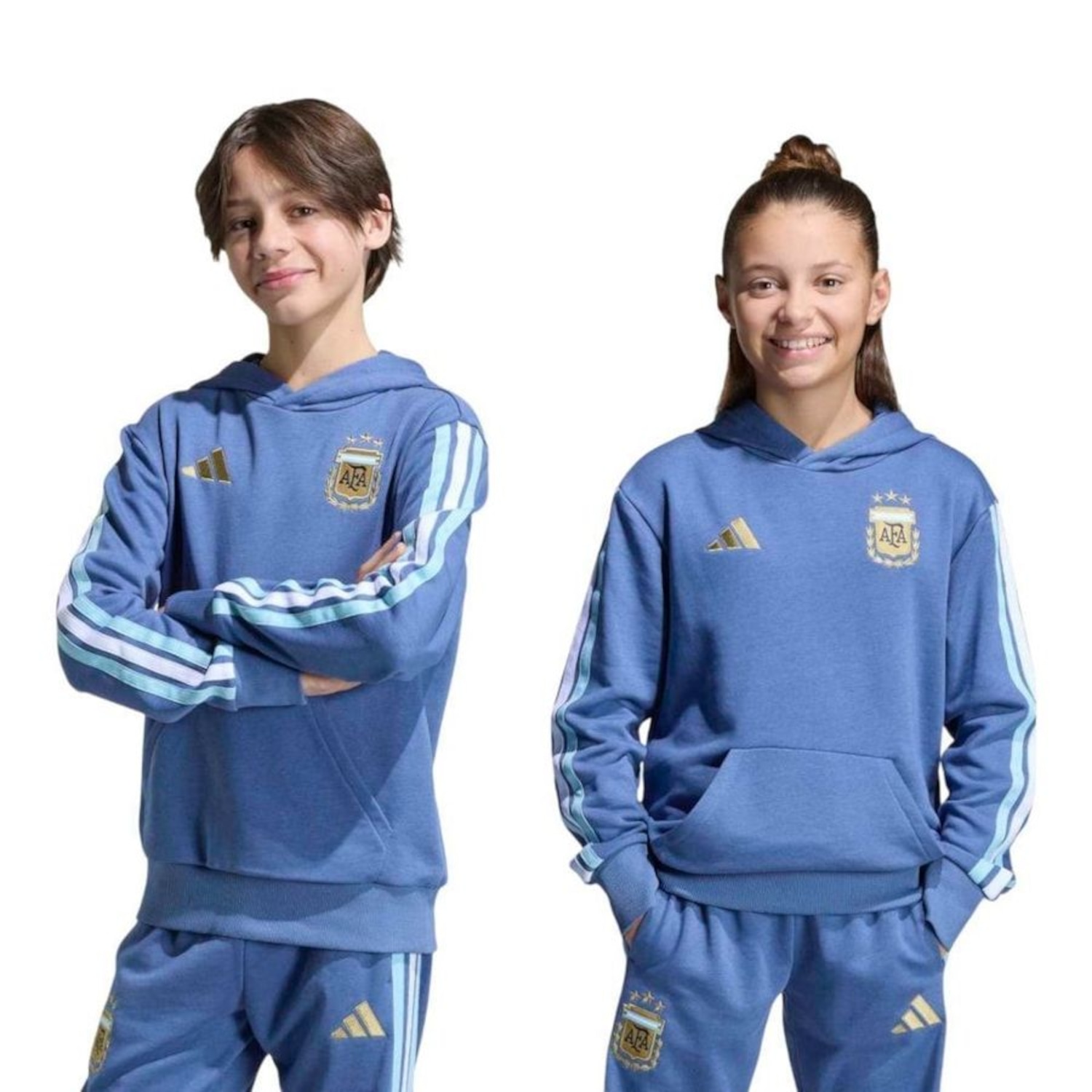 Blusão Moletom adidas Argentina DNA Infantil - Foto 1