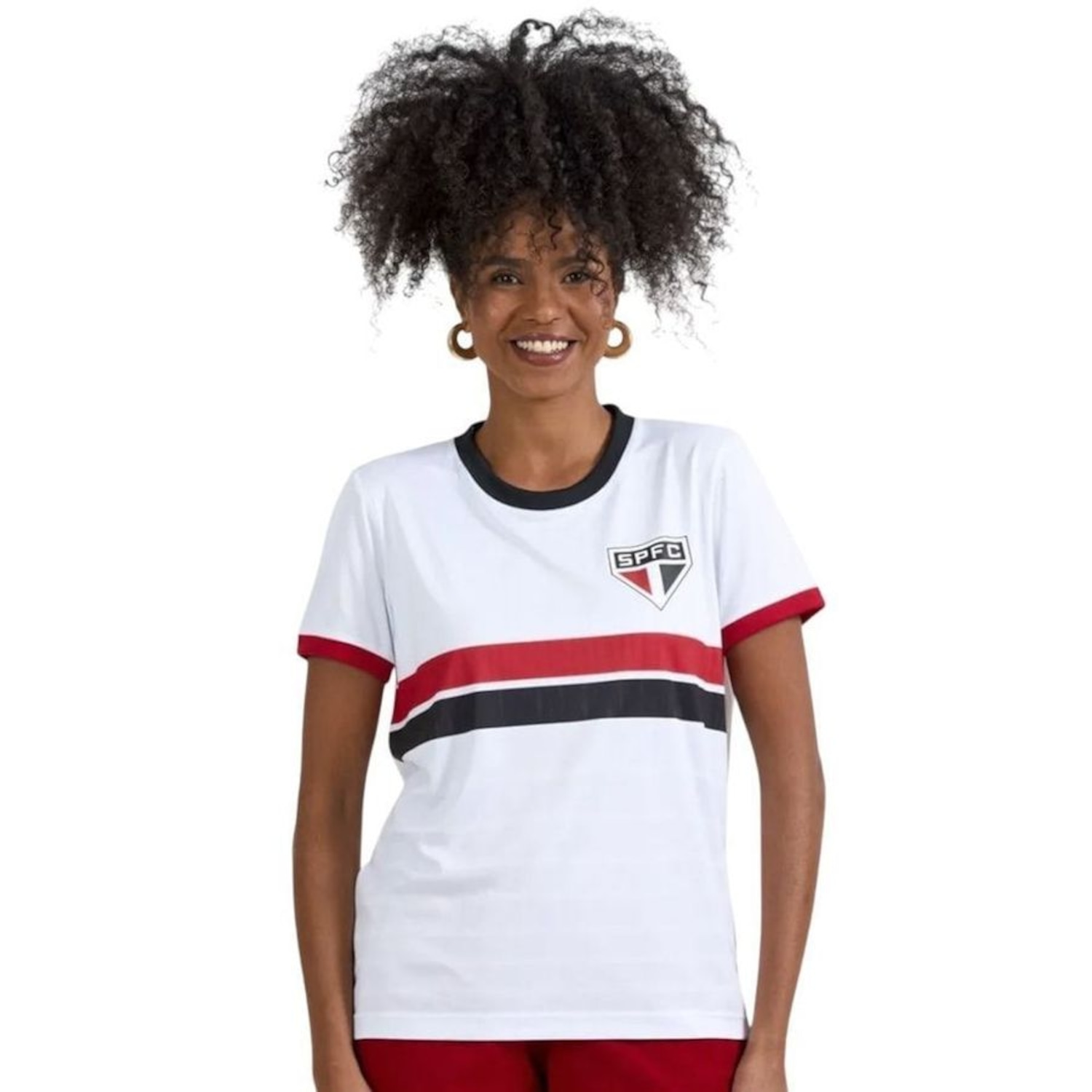 Camisa Braziline São Paulo Tela Feminina - Foto 1