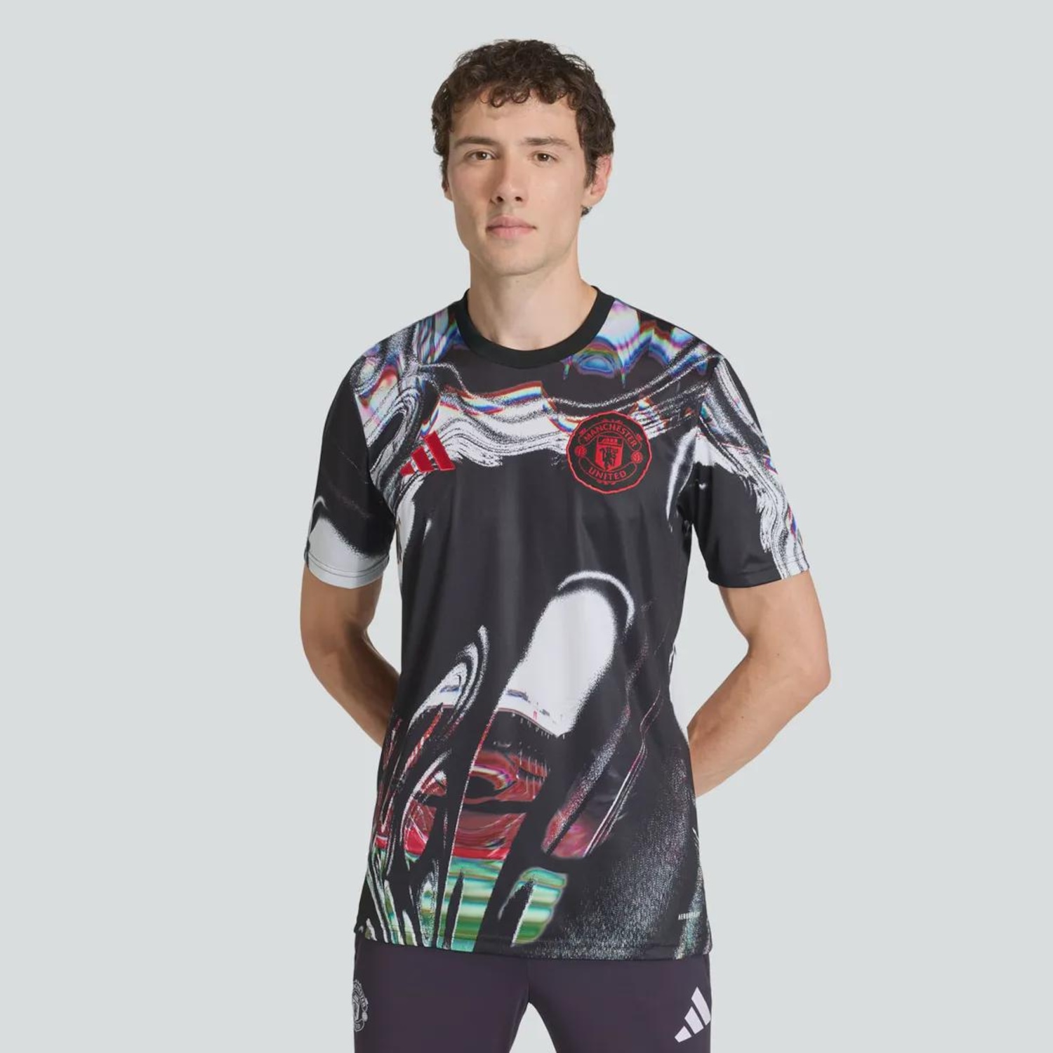 Camisa Manchester United Pré Jogo 26/27 Adidas Masculina - Foto 1