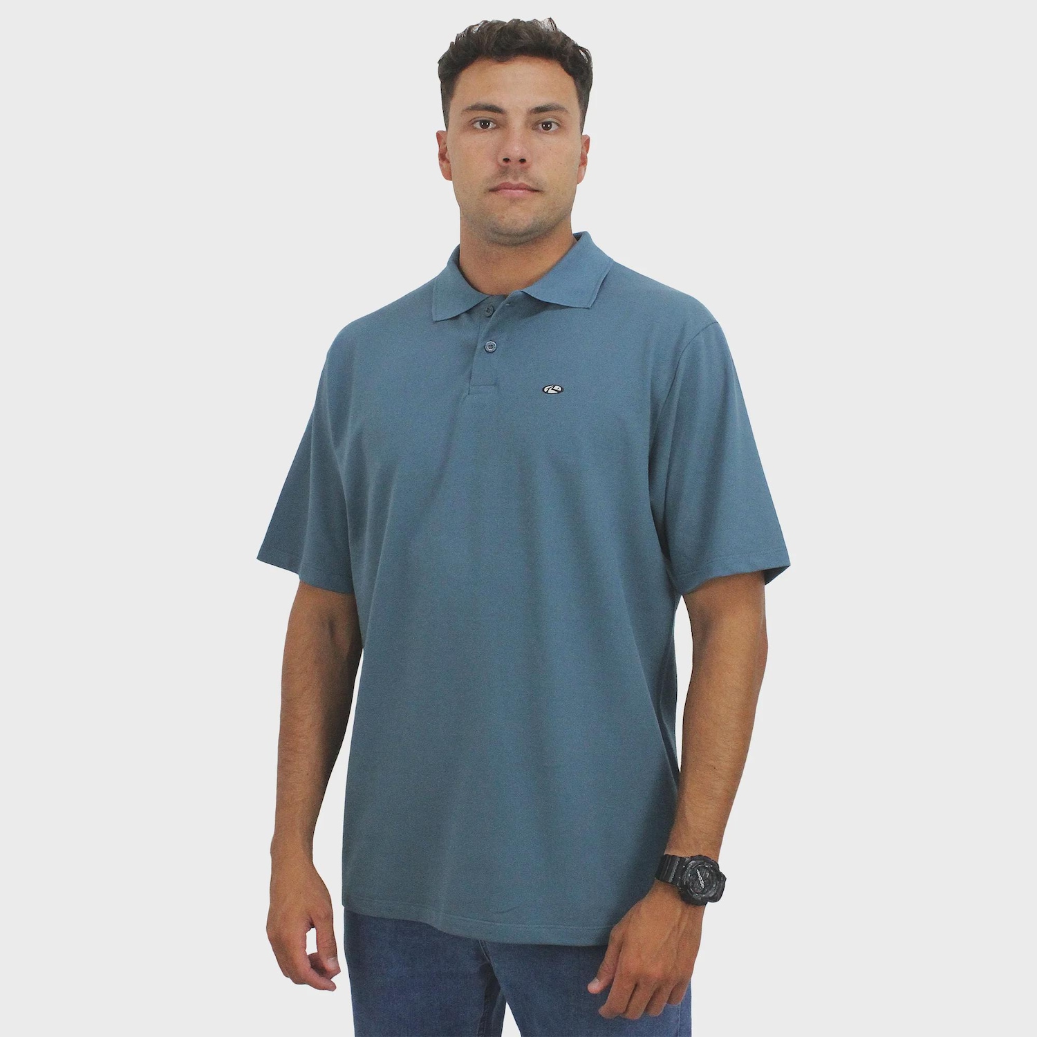Camiseta Polo Rusty Day Lights Petróleo - Masculina - Foto 1