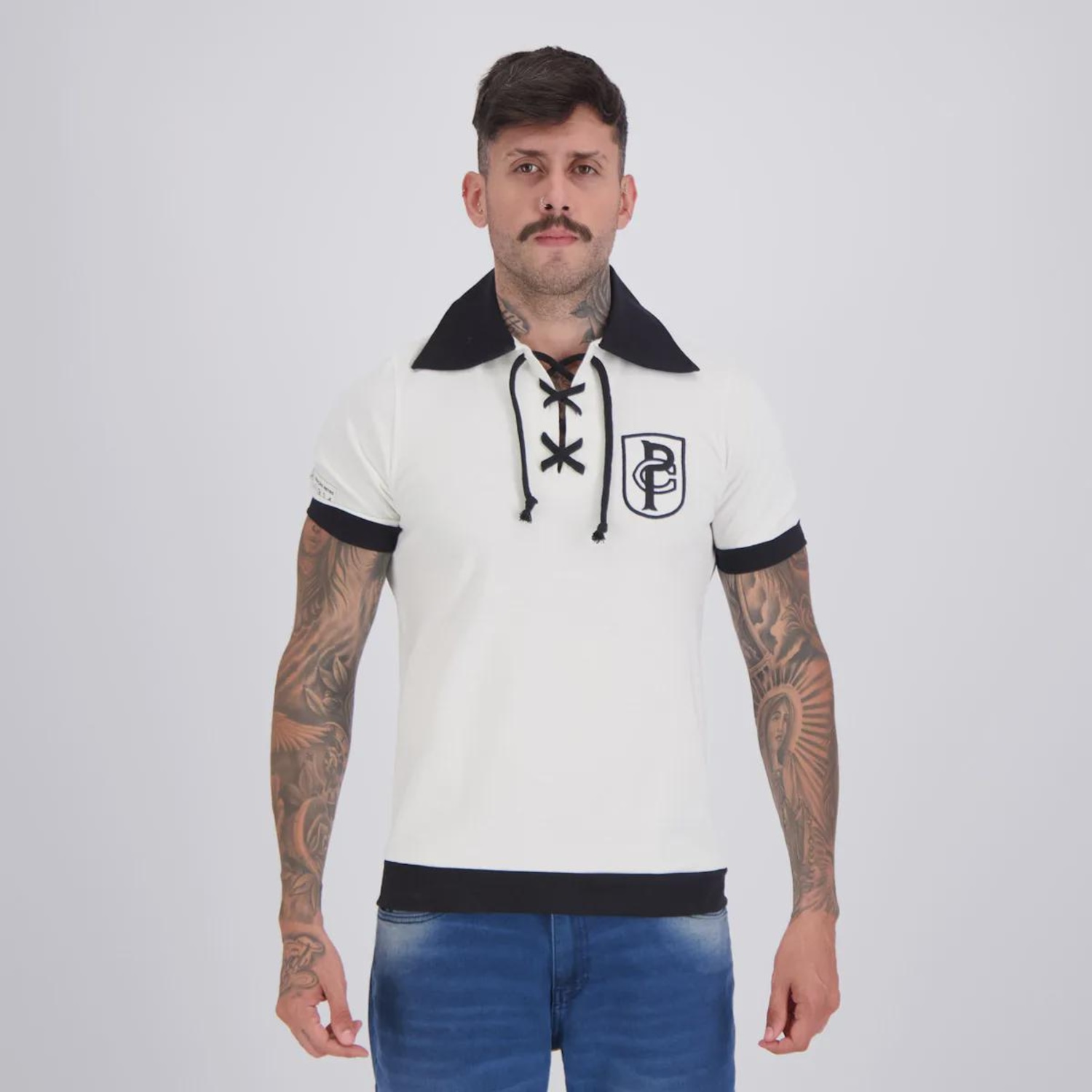 Camisa Corinthians Retrô 1914 Cordinha Masculina - Foto 1