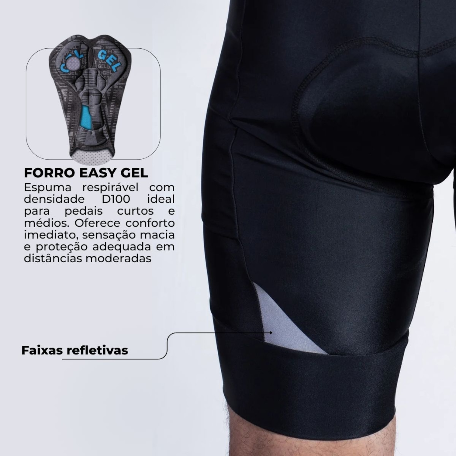 Bermuda De Ciclismo ERT Classic Masculina - Foto 2