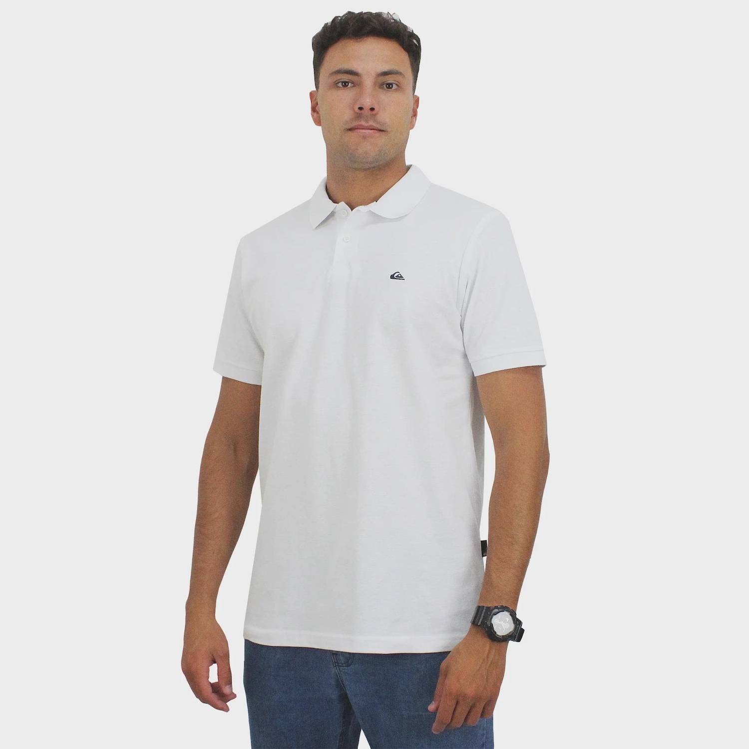 Camiseta Polo Quiksilver Embroidery Piquet Masculina - Foto 1