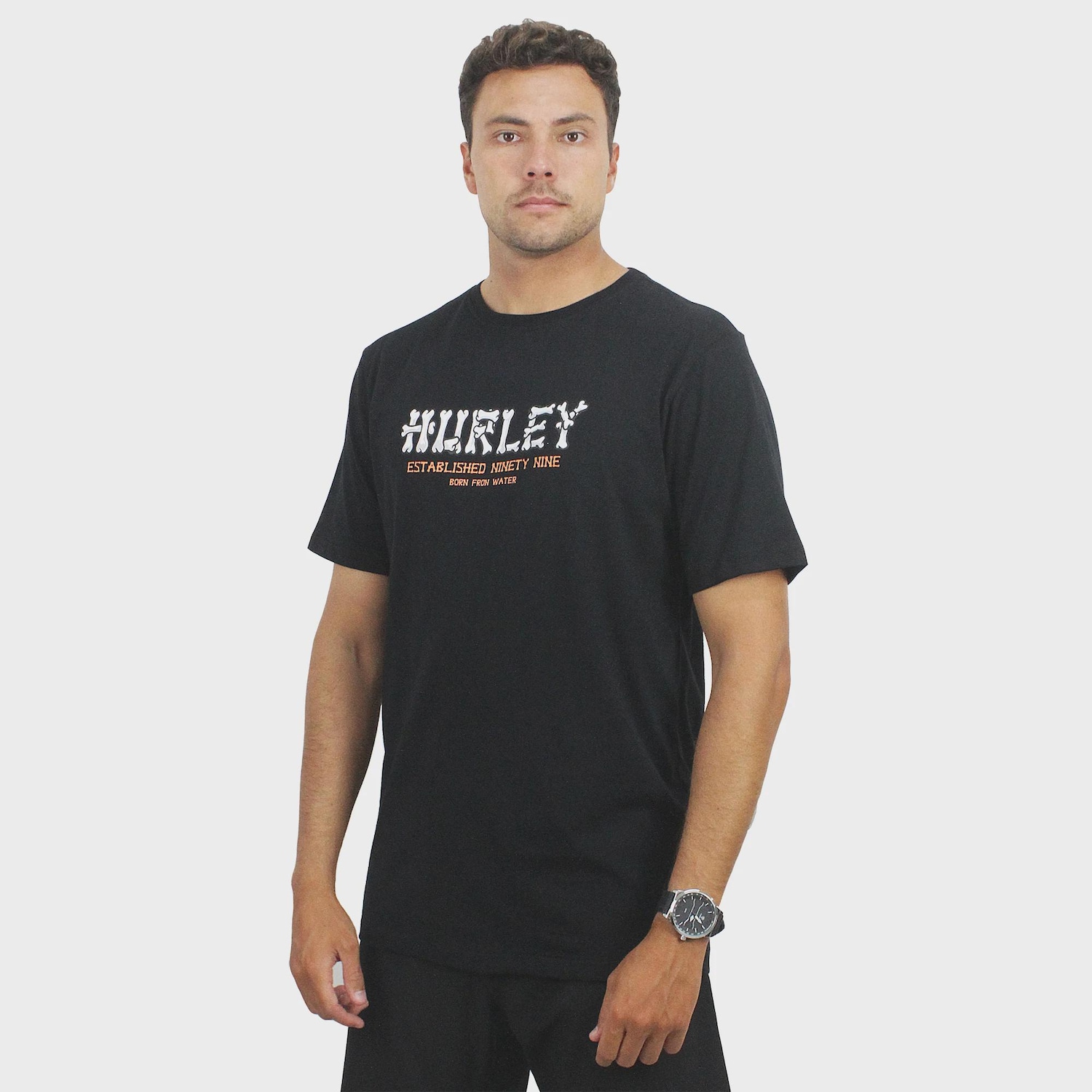 Camiseta Hurley Bones Masculina - Foto 1