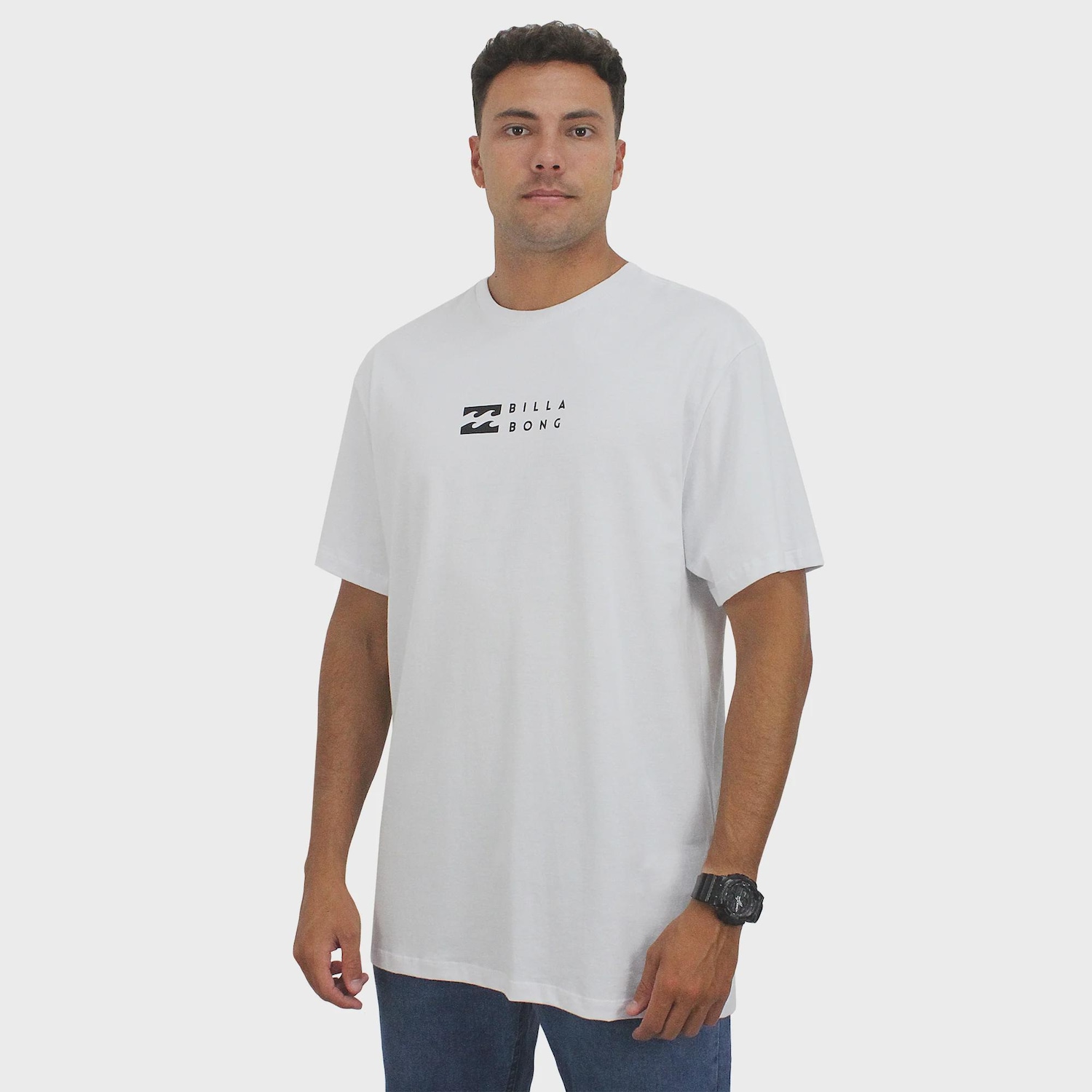 Camiseta Extra Grande Billabong United White Masculina - Foto 1