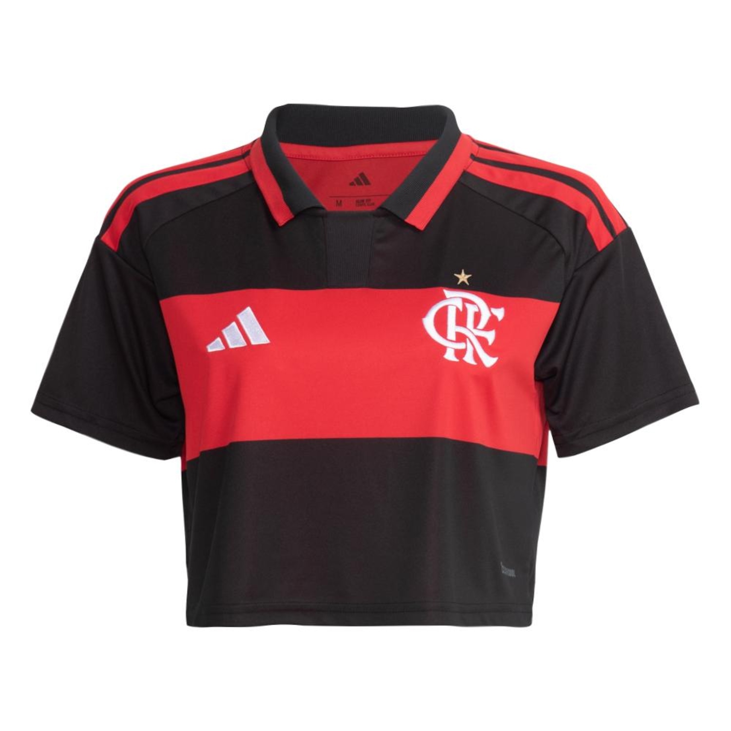 Camisa Cropped do Flamengo I 26/27 adidas Feminina - Foto 1