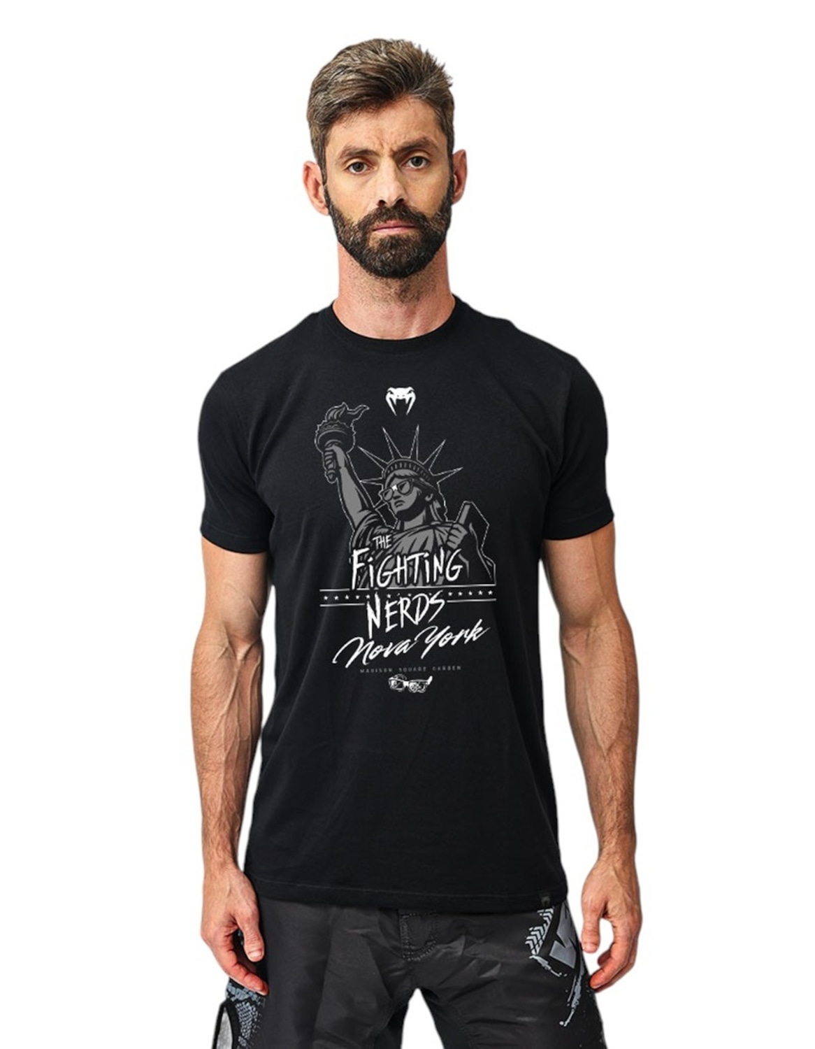 Camiseta Venum Fighting Nerds Nova York Edição UFC 322 Masculina - Foto 1