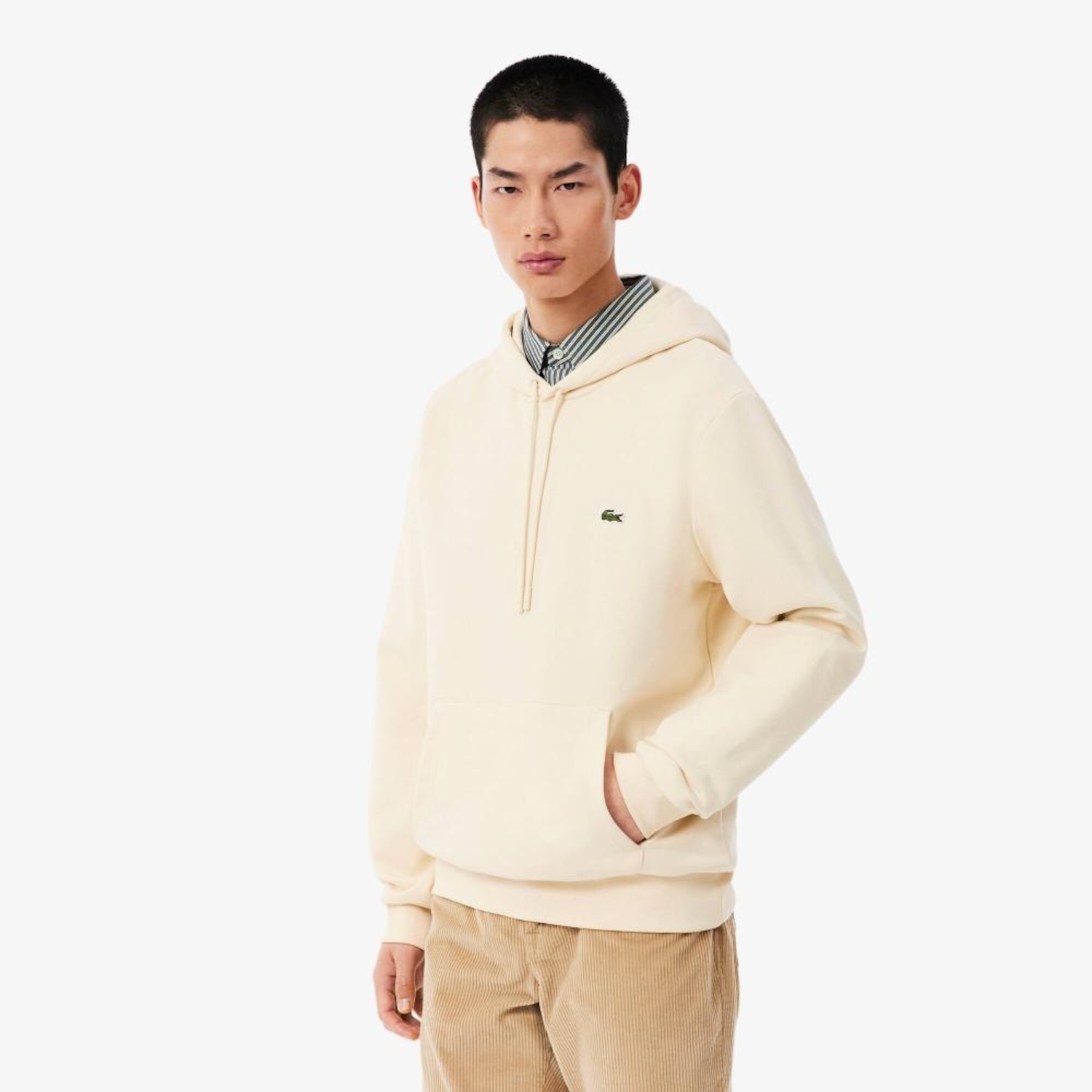 Blusão Moletom Clássico com Bolso e Capuz Lacoste Masculino - Foto 1