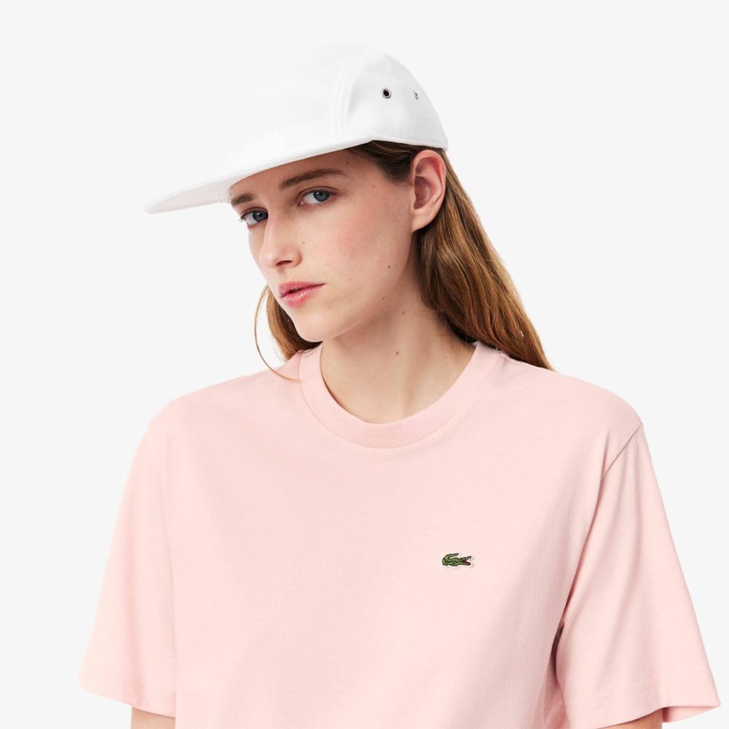 Camiseta de Algodão com Caimento Relaxado Lacoste Feminina - Foto 2