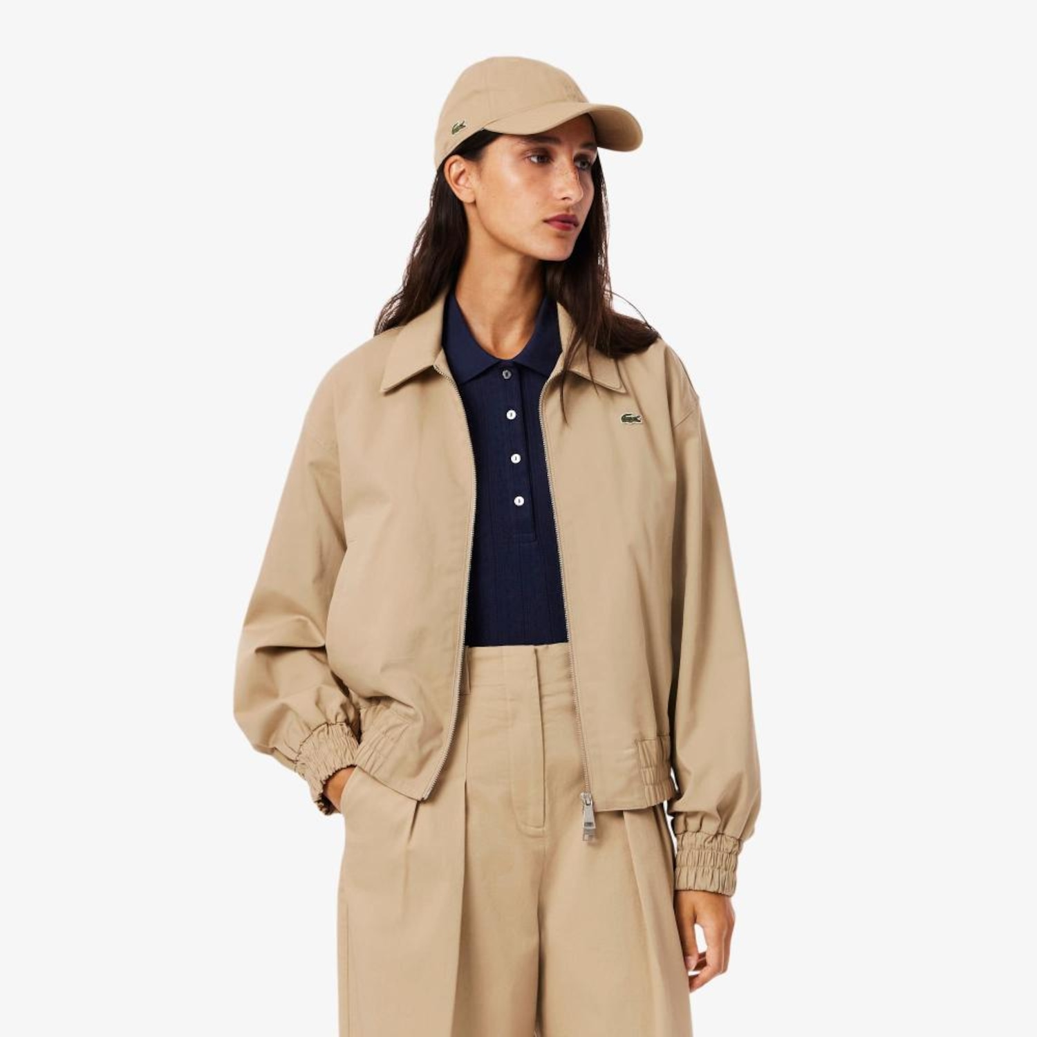 Jaqueta de Gabardine Stretch de Colarinho Duplo - Foto 1