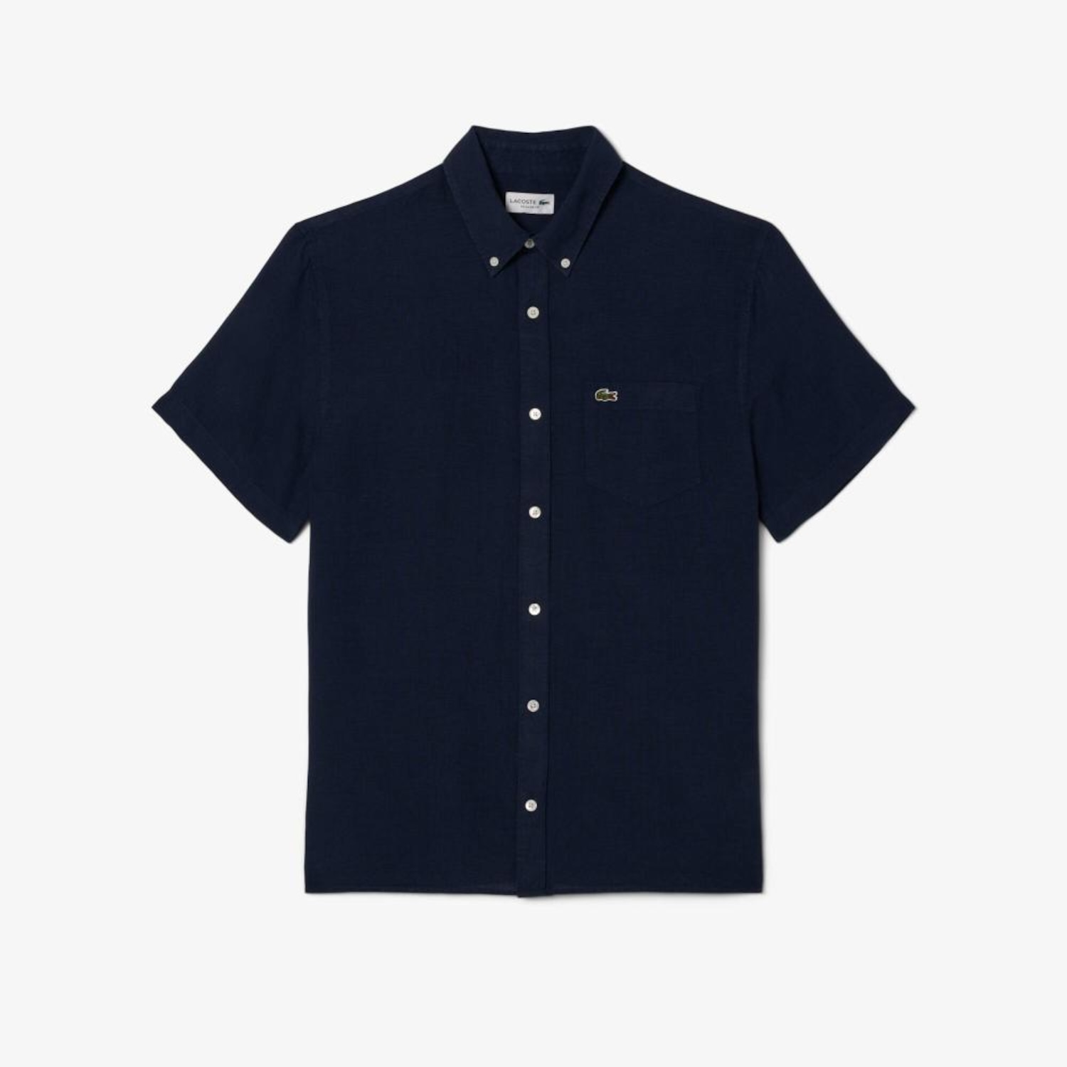 Camisa Lacoste Manga Curta em Linho - Masculina - Foto 1