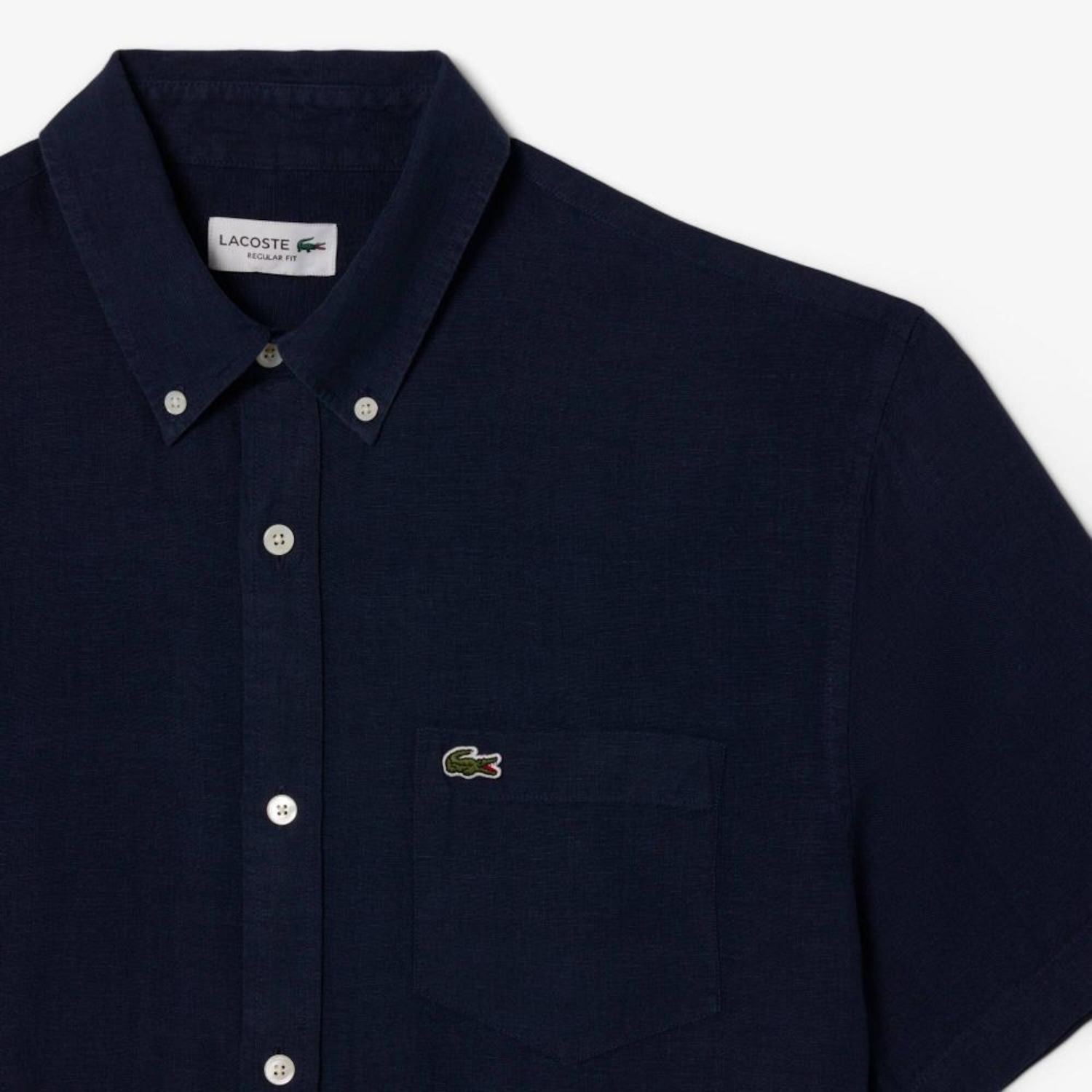 Camisa Lacoste Manga Curta em Linho - Masculina - Foto 2
