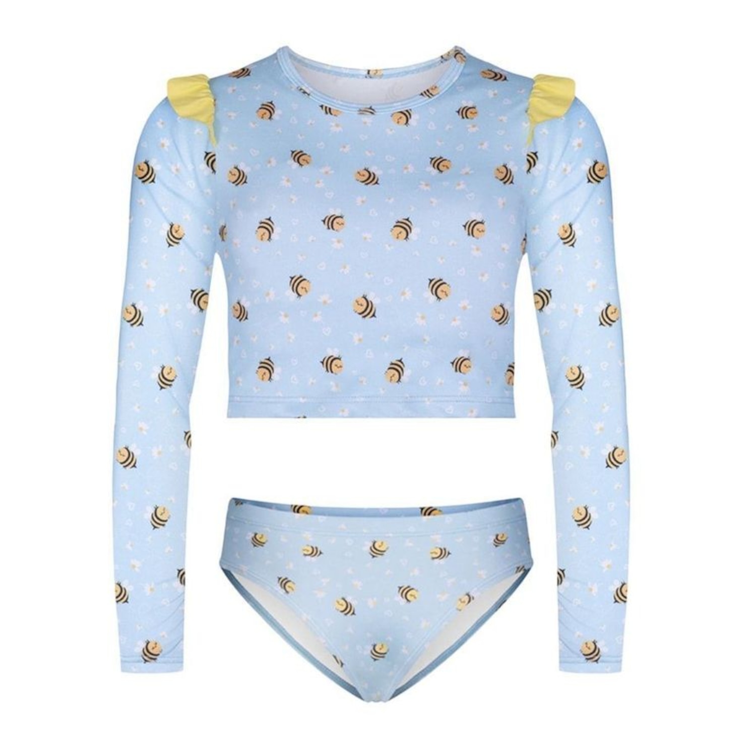 Conjunto Biquíni Camisa + Calcinha Praia Selene Infantil - Foto 1