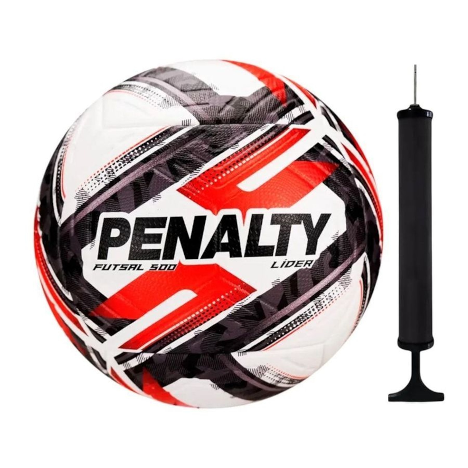 Kit Bola Futsal Penalty Líder 500 XXVI + Bomba de Ar - Foto 1