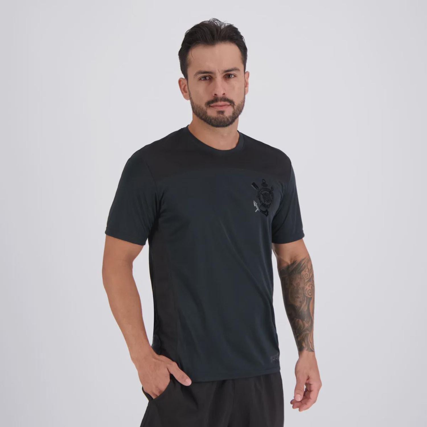 Camisa Corinthians Logo Dry Masculina - Foto 2