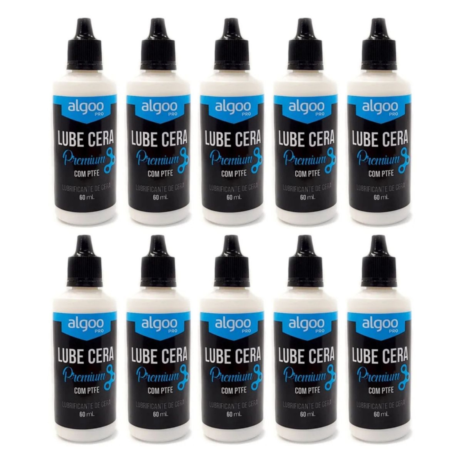 10x Óleo lubrificante cera corrente bike Algoo Premium 60 ml - Foto 1