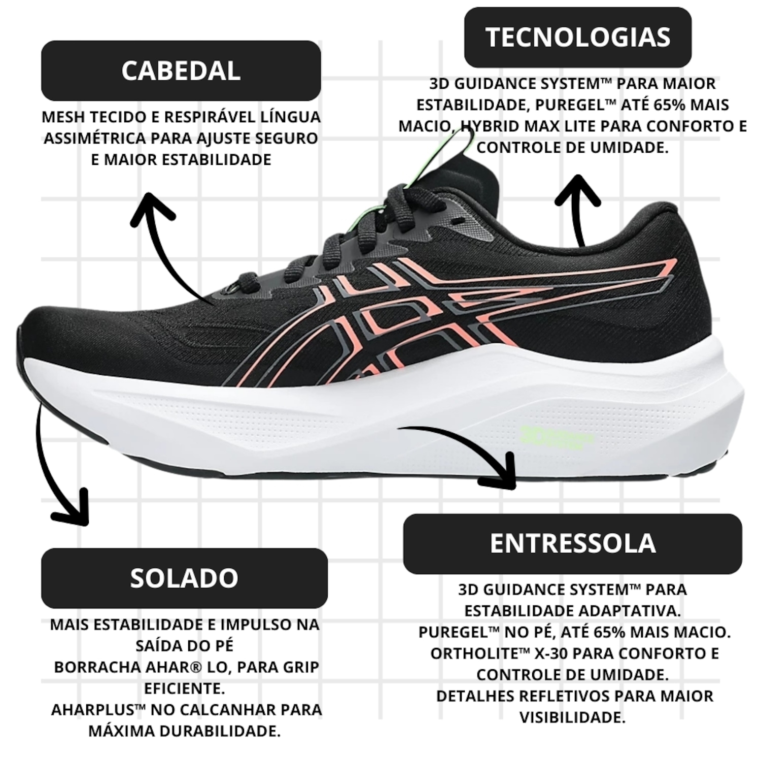 Tênis Feminino Asics GT-2000 14 - Foto 3