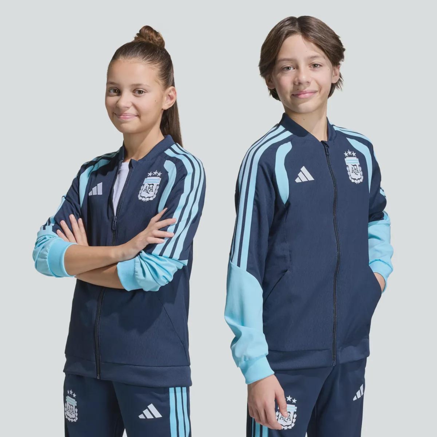 Jaqueta adidas Argentina Apresentação Infantil - Foto 1