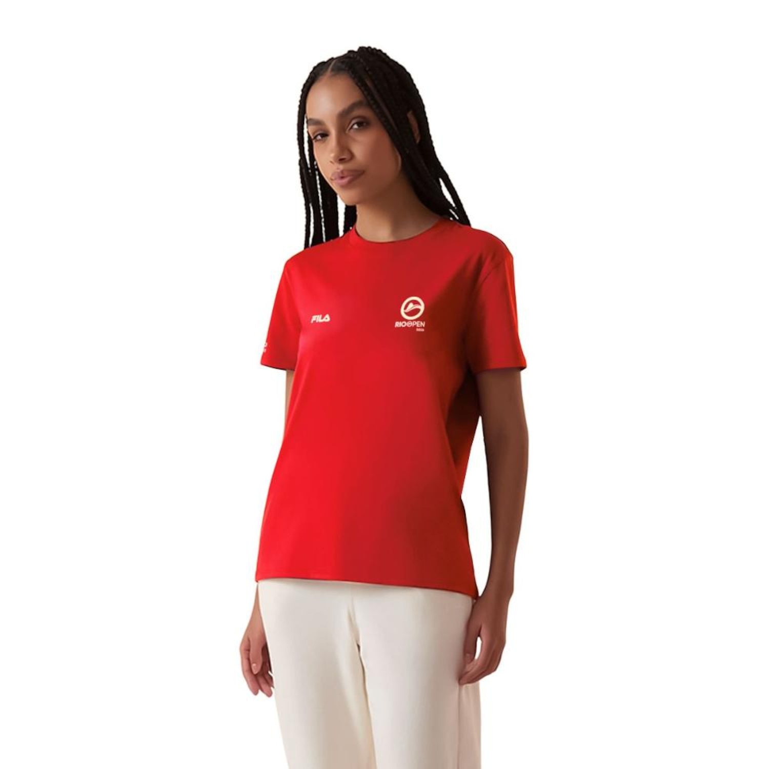 Camiseta Fila Regular Premium Rio Open 26 Feminina - Foto 1