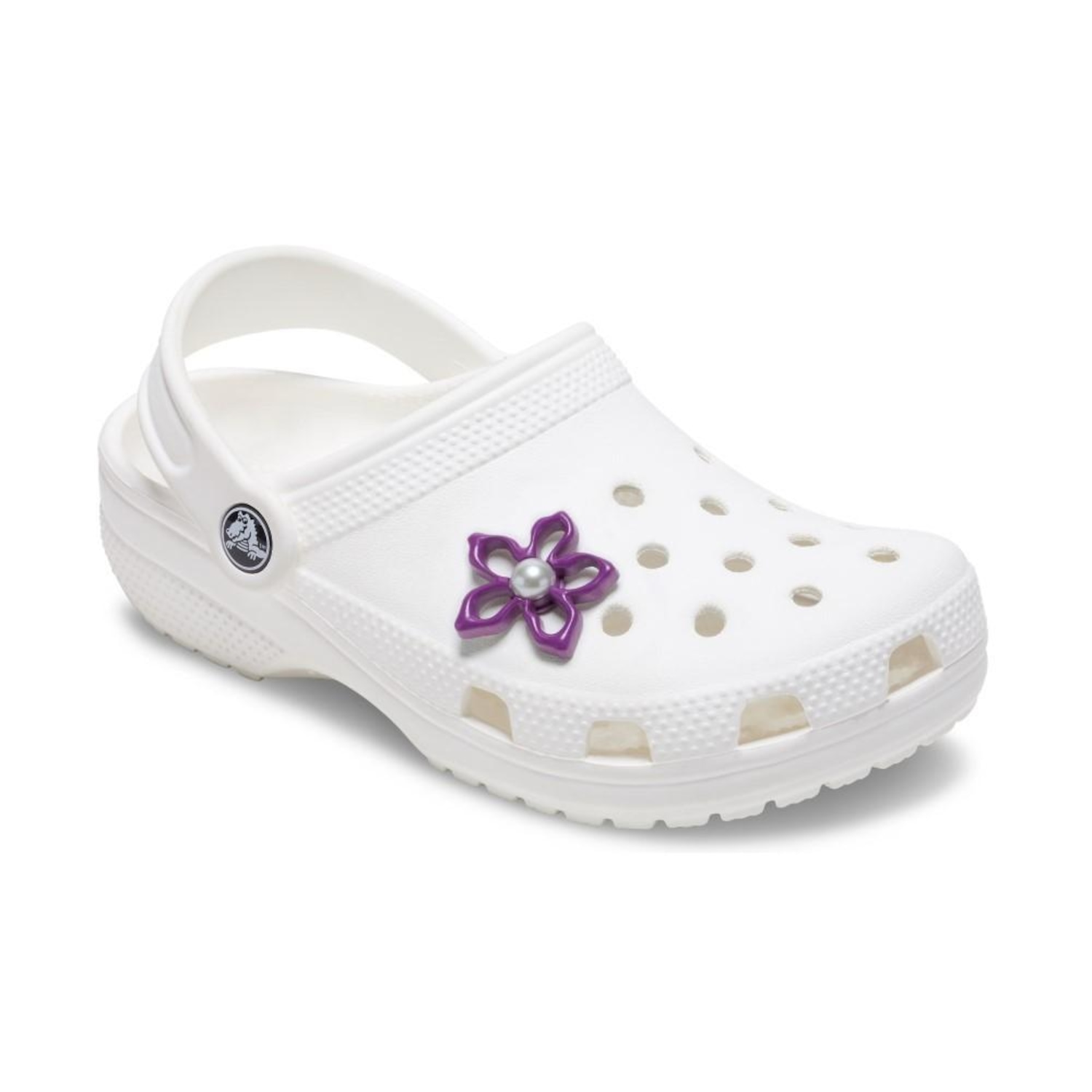 Jibbitz™ Crocs Floral Roxo com Pérola - Foto 2