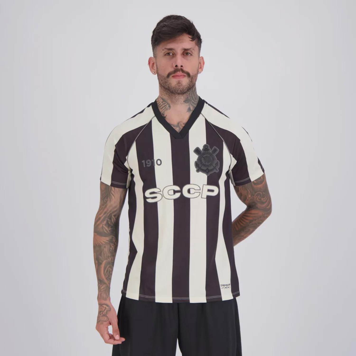 Camisa do Corinthians Raglan Dry Listrada Masculina - Foto 1