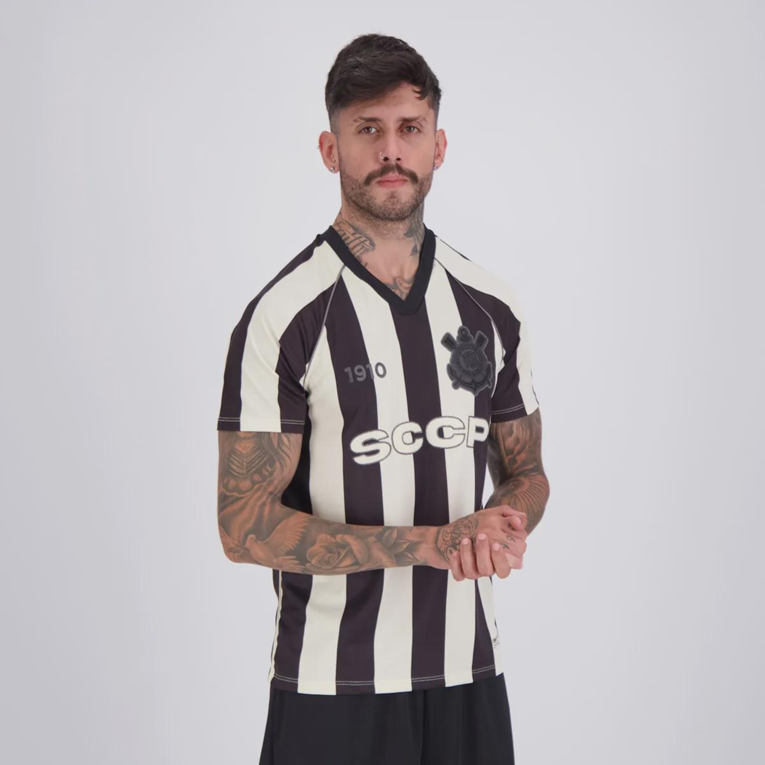 Camisa do Corinthians Raglan Dry Listrada Masculina - Foto 2