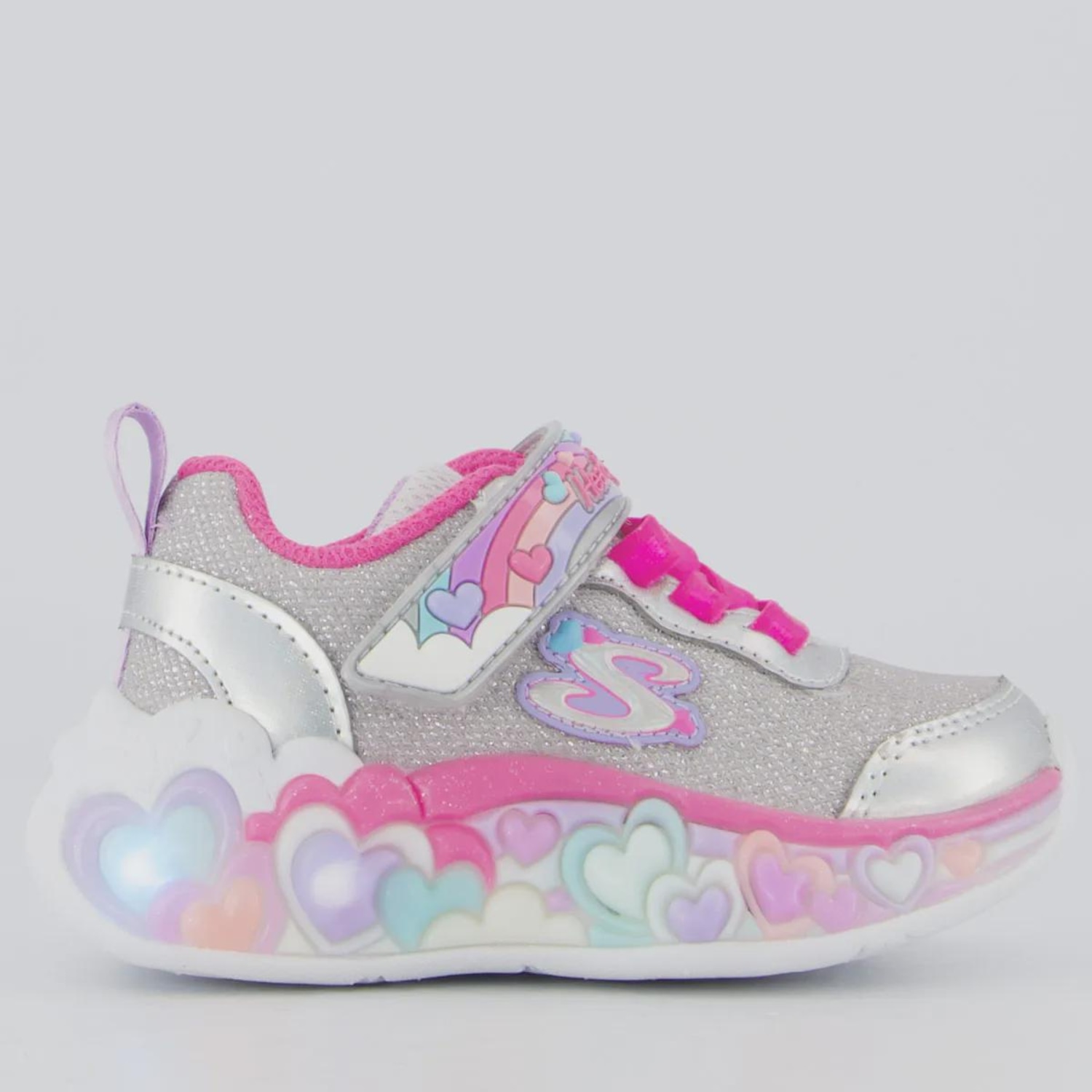Tênis Infantil Skechers Lights Hearts - Foto 1