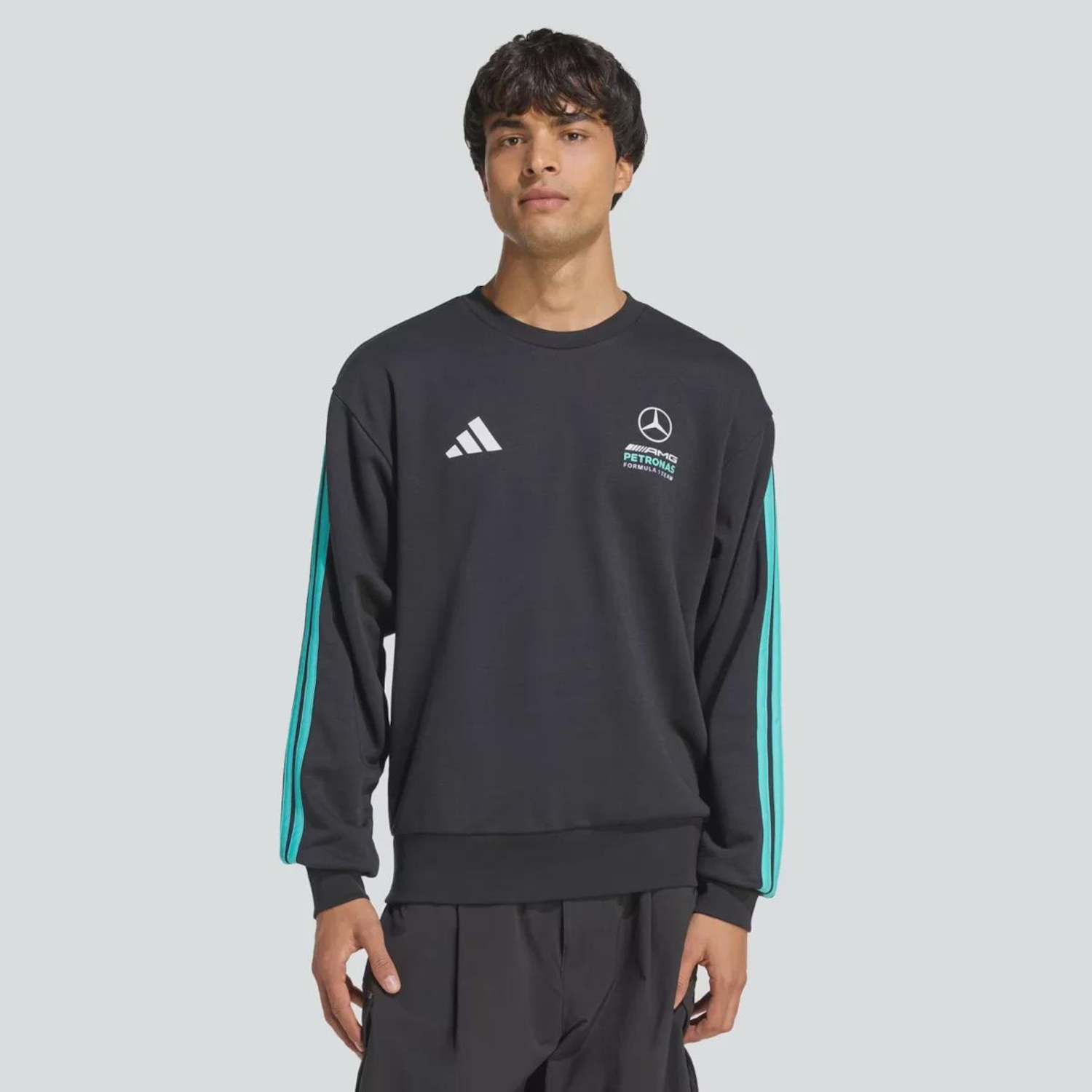Blusão Moletom adidas Mercedes AMG Petronas Masculino - Foto 1