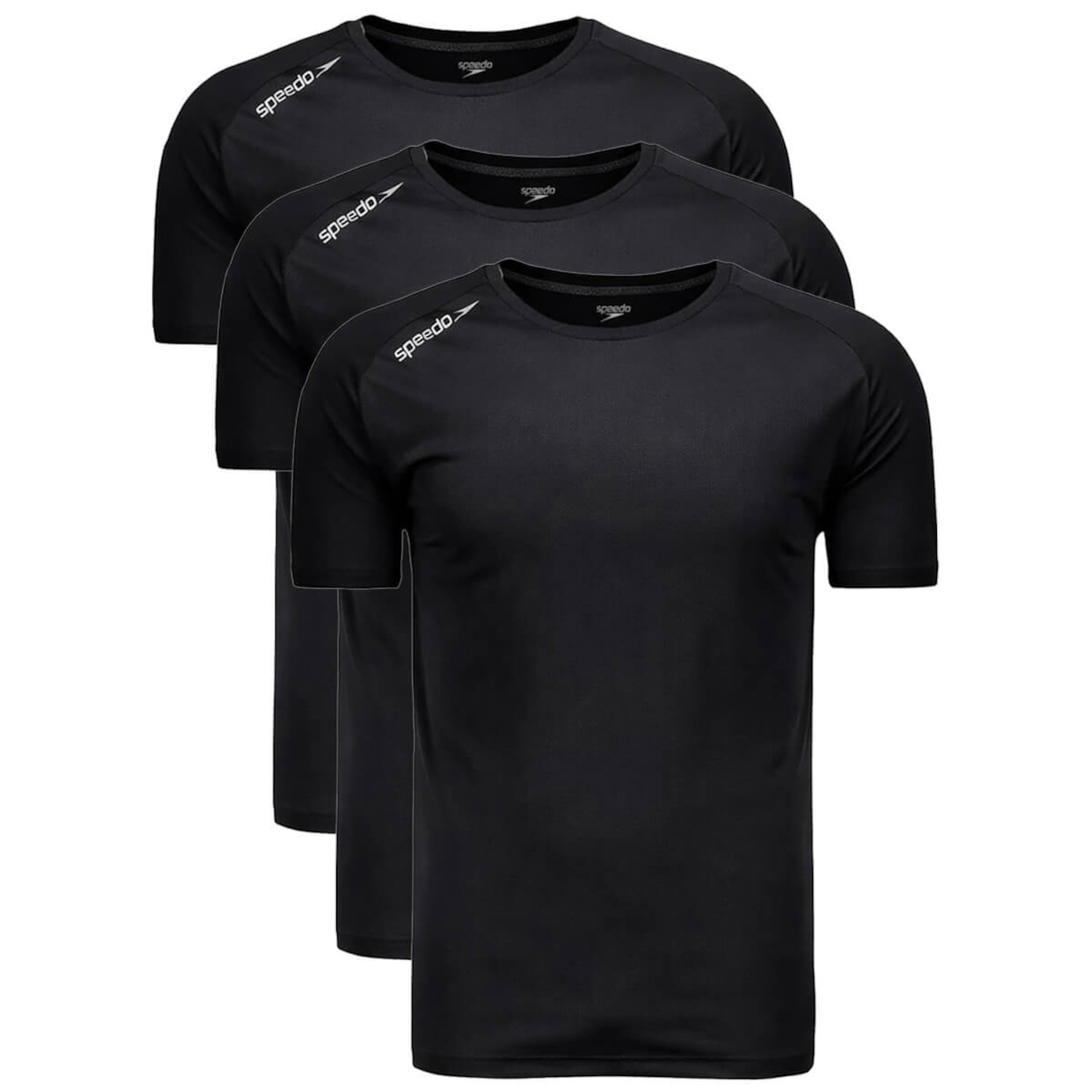 Kit 3 Camisetas Dry Fit Raglan Speedo Masculina - Foto 1