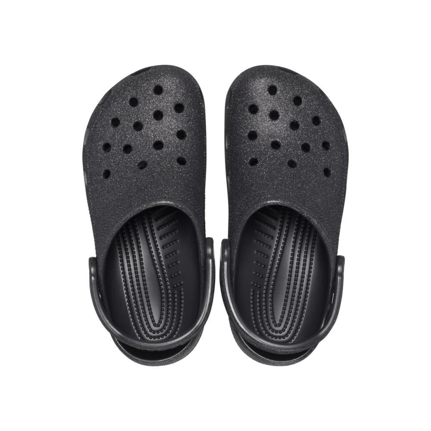 Sandália Crocs Classic Glitter Clog Black Glitter - Unissex - Foto 4