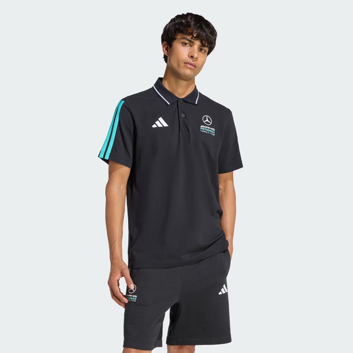 Camisa adidas Polo Mercedes AMG Petronas Masculina - Foto 1