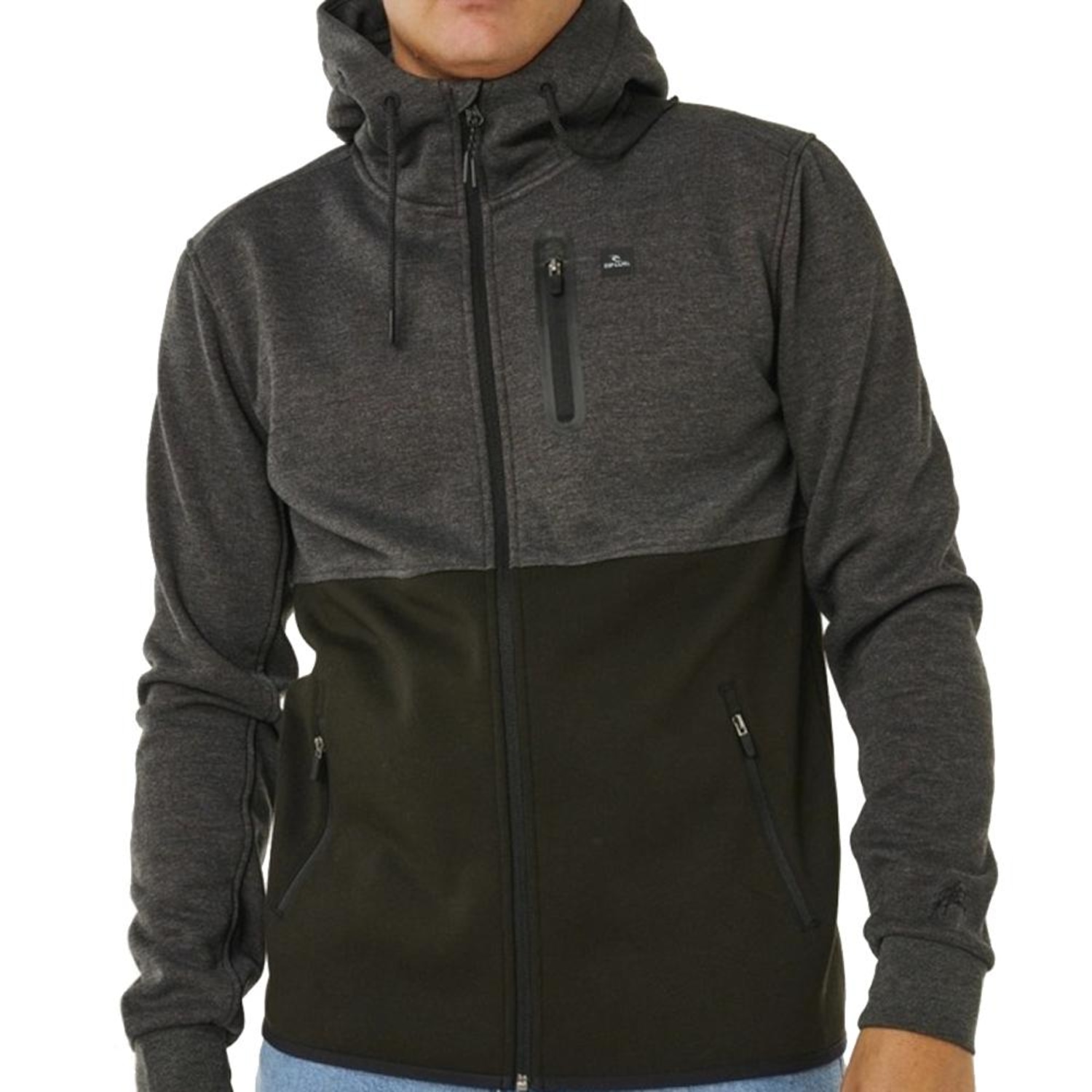 Moletom Aberto Anti Series Departed Zip Thru Rip Curl Masculino - Foto 1