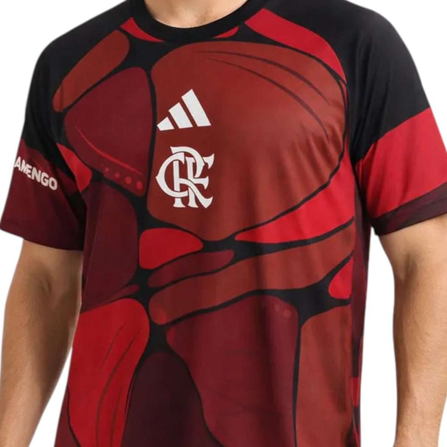 Camisa Pre Jogo Flamengo adidas Masculina - Foto 1