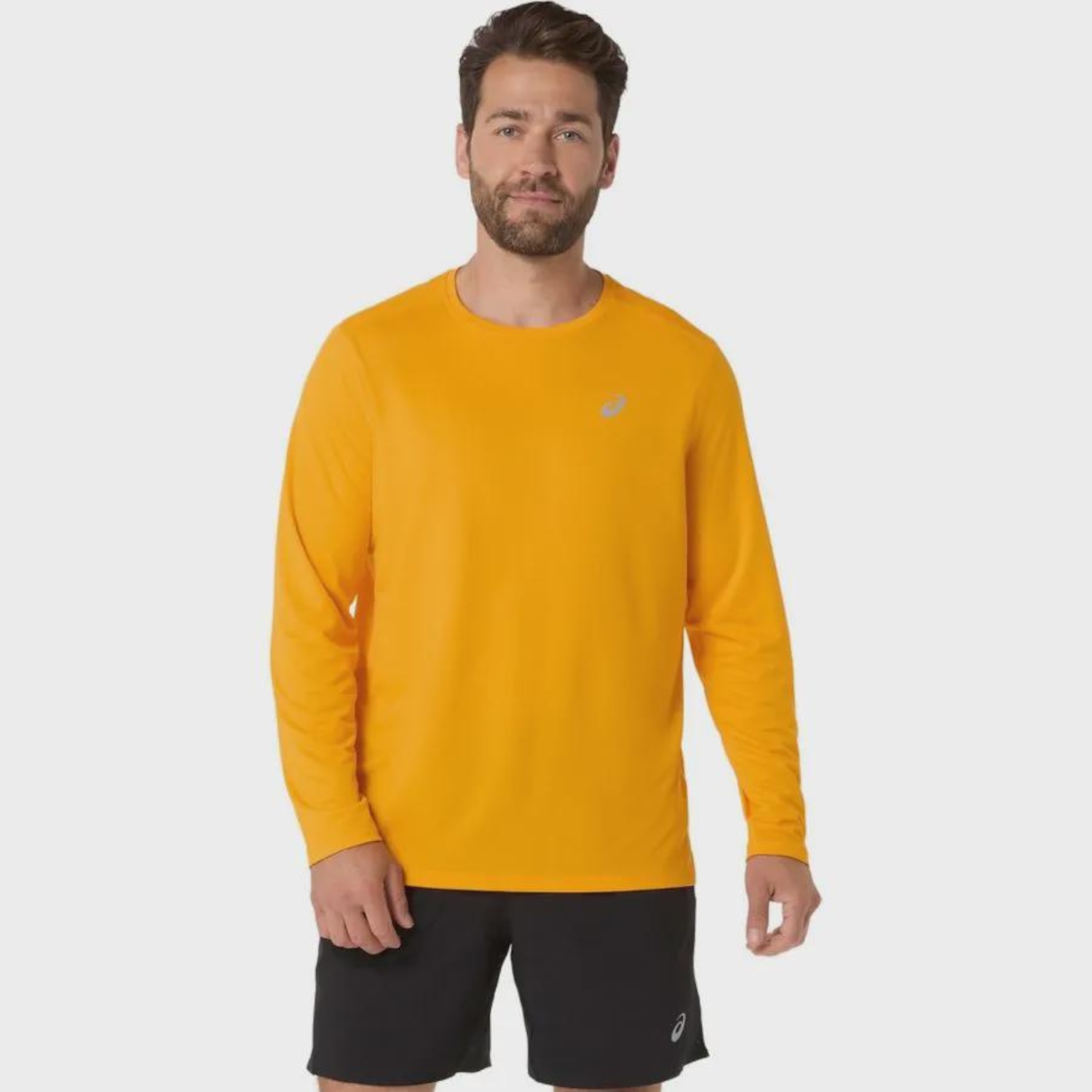 Camiseta ASICS Manga Longa Silver Masculino - Foto 1