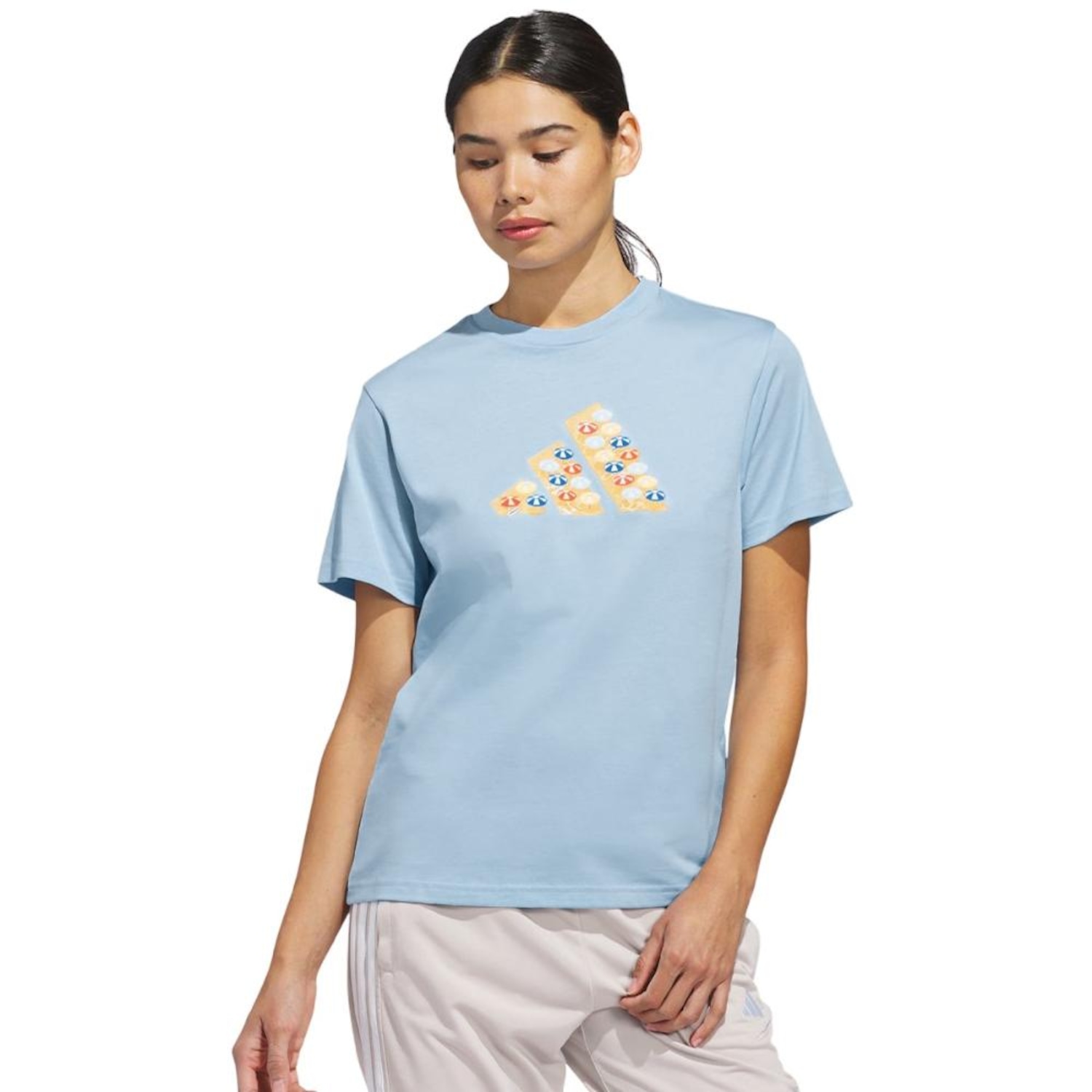 Camiseta adidas Umbrellas Big Logo Feminina - Foto 1