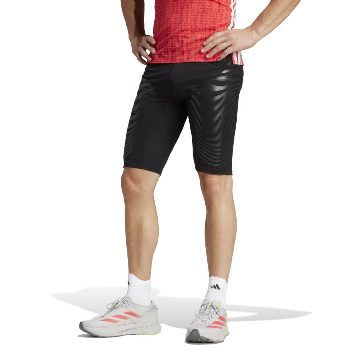 Calça Legging Curta de Corrida adidas Adizero Control Masculina - Foto 1