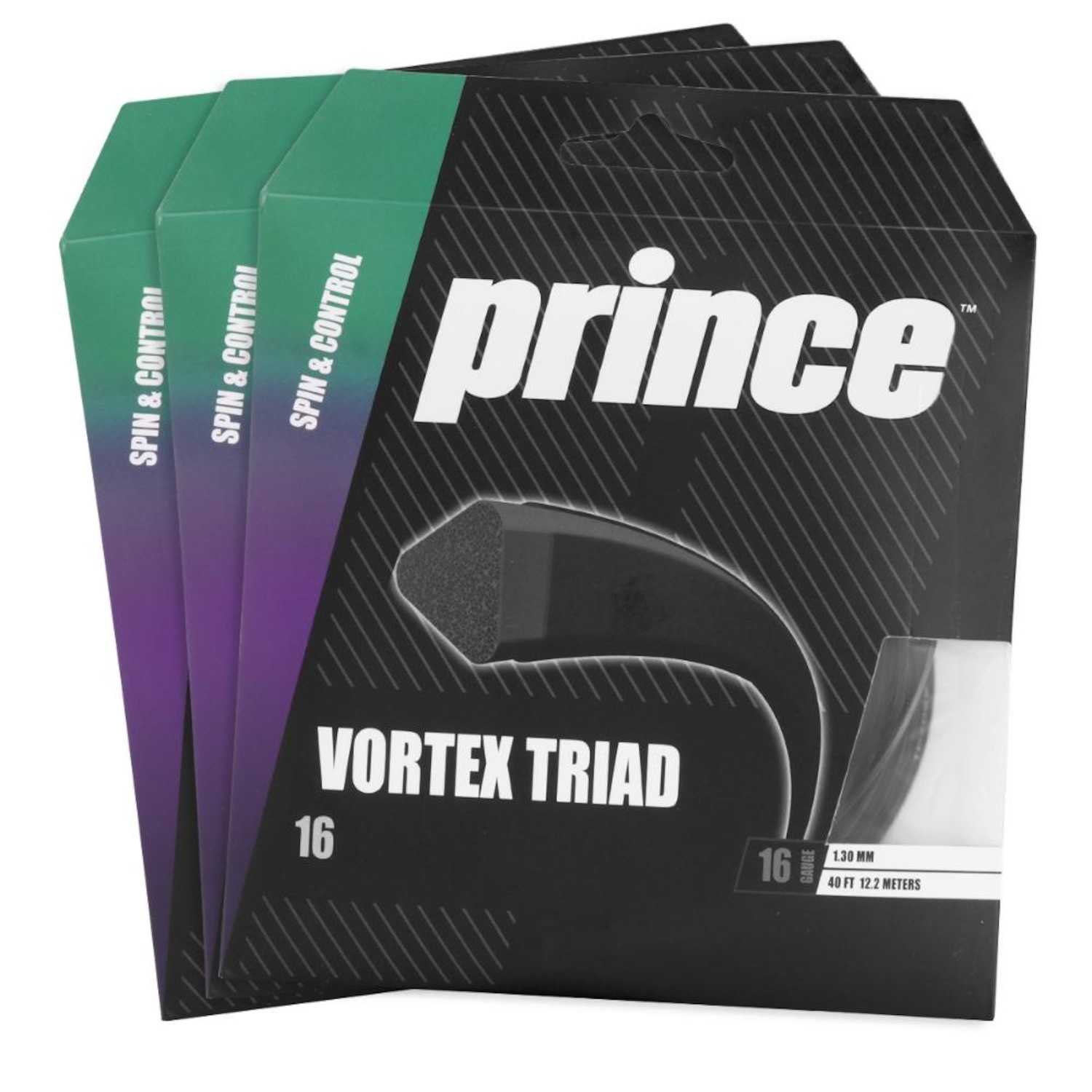 Corda Prince Vortex Triad 16 1.30mm Pack com 3 Unidades - Foto 1