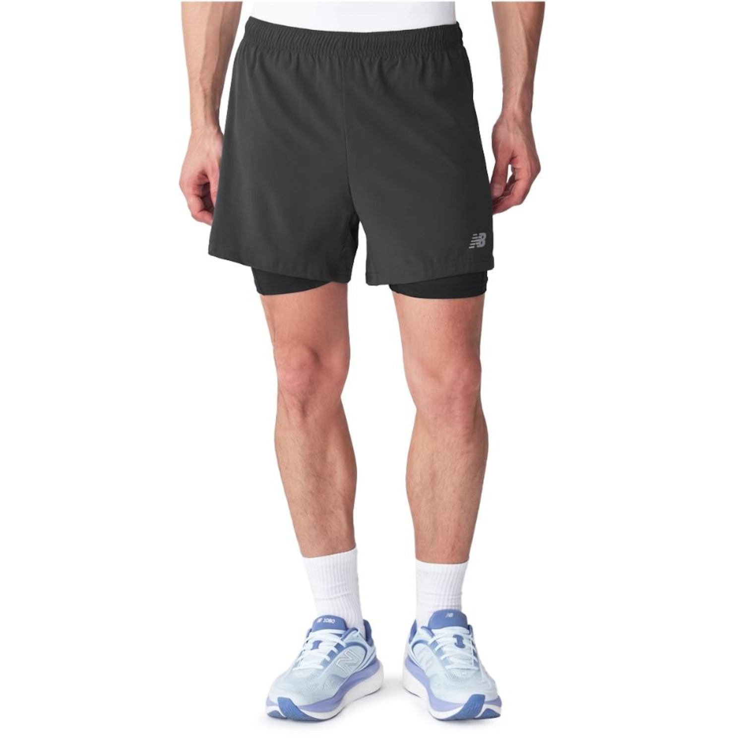 Shorts New Balance Sport Essentials 2 In 1 - 5" Masculino - Foto 3