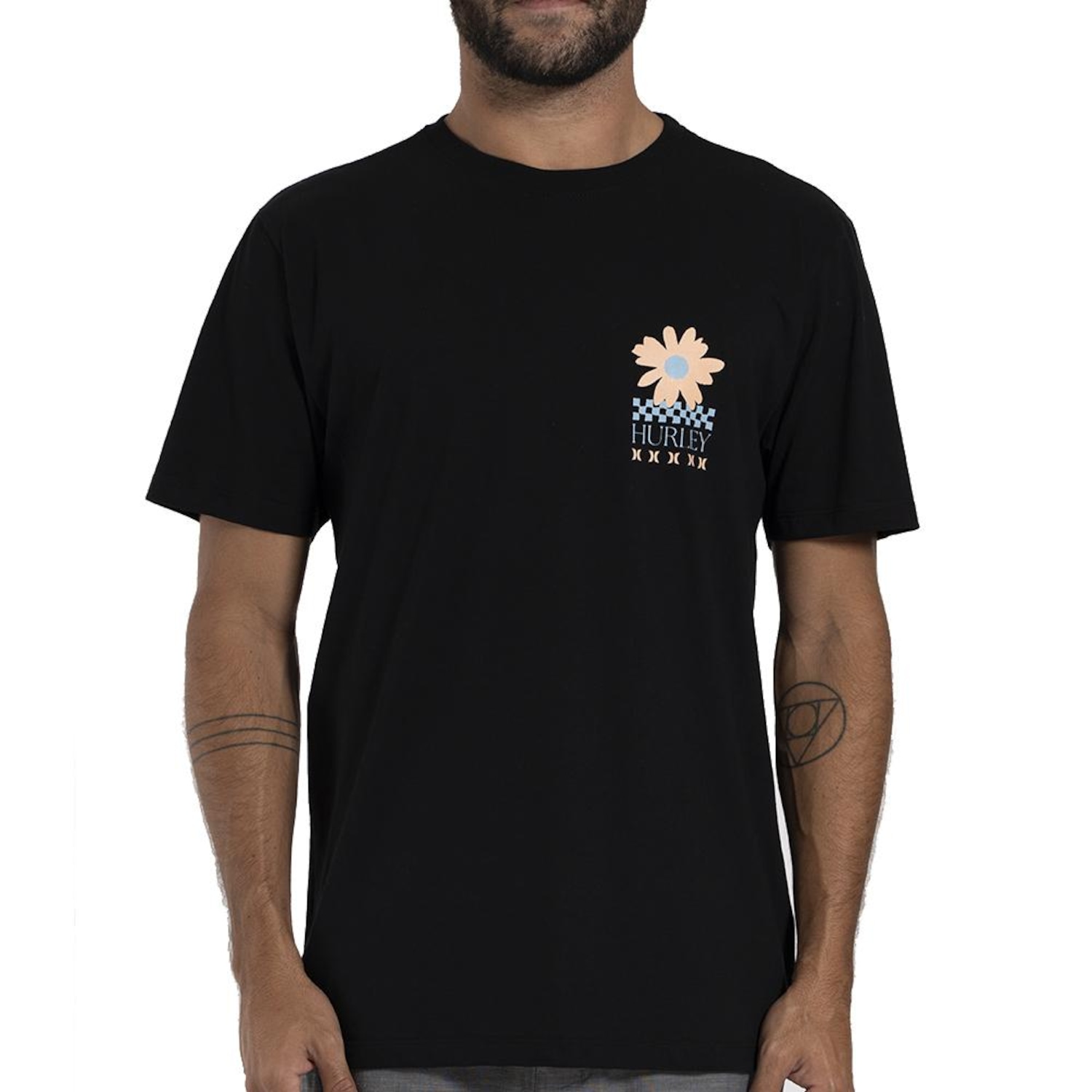 Camiseta Hurley New Flower Masculina - Foto 1