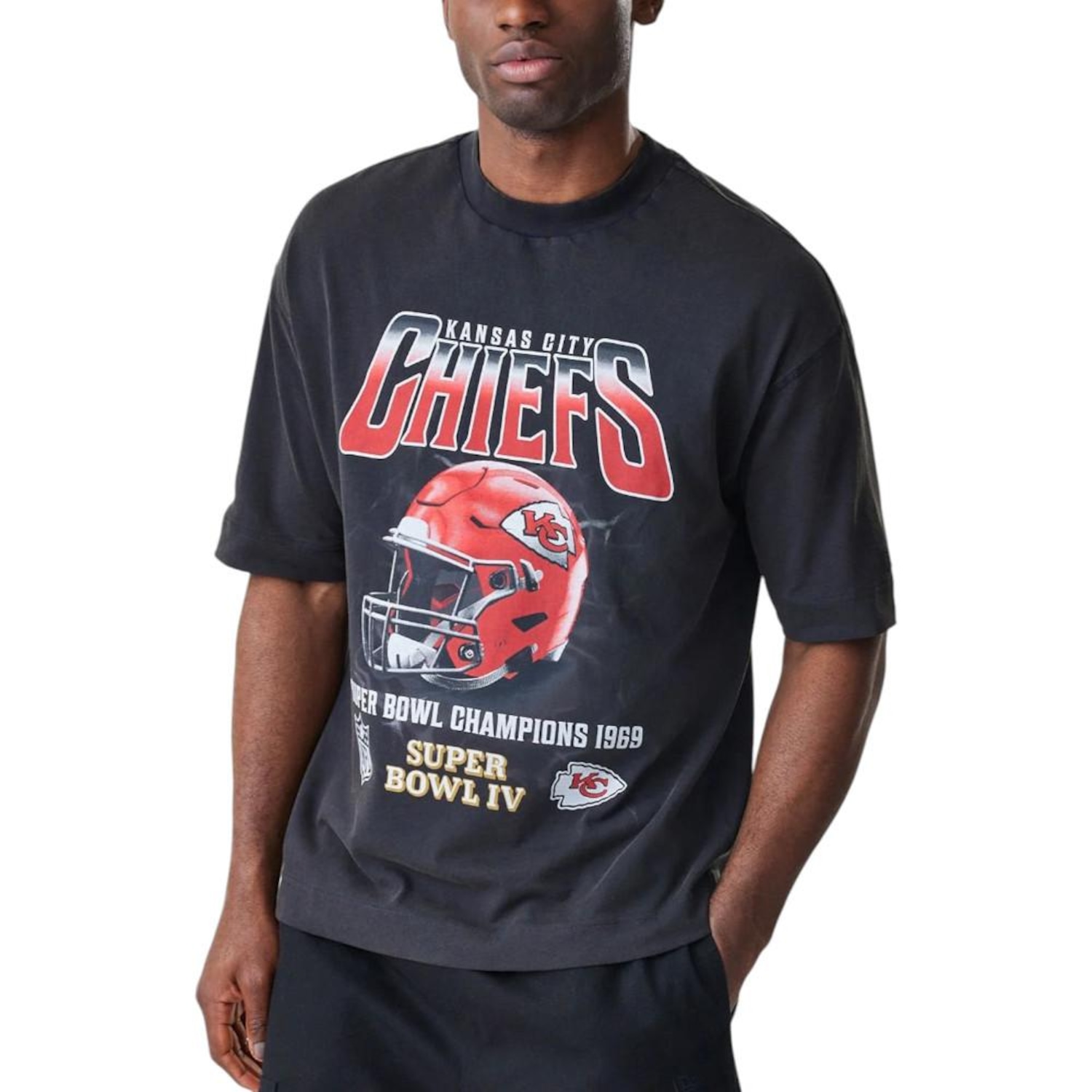 Camiseta New Era Regular Kansas City Chiefs NFL Masculina - Foto 1