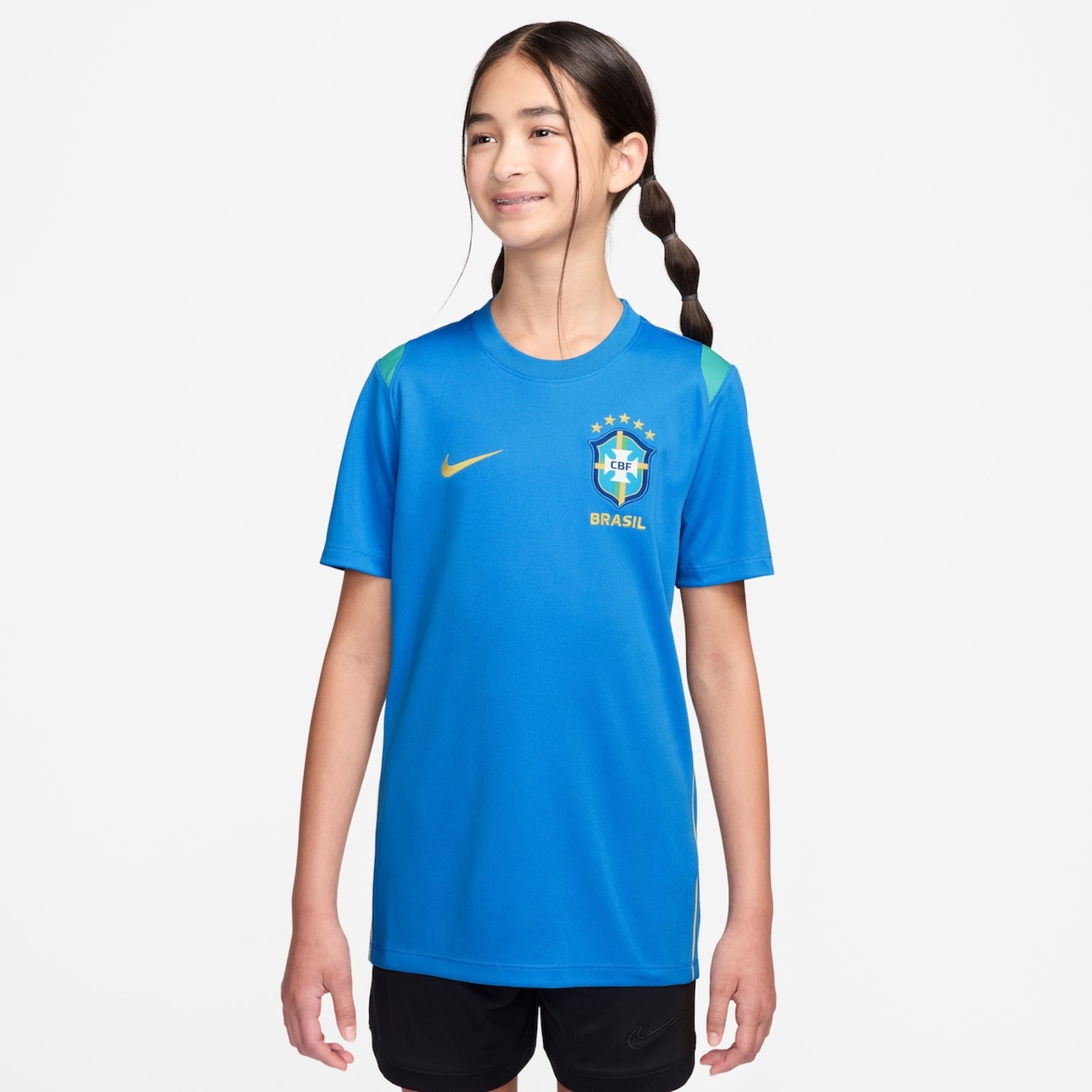 Camiseta Brasil Dri-FIT Nike Academy Pro Infantil - Foto 1