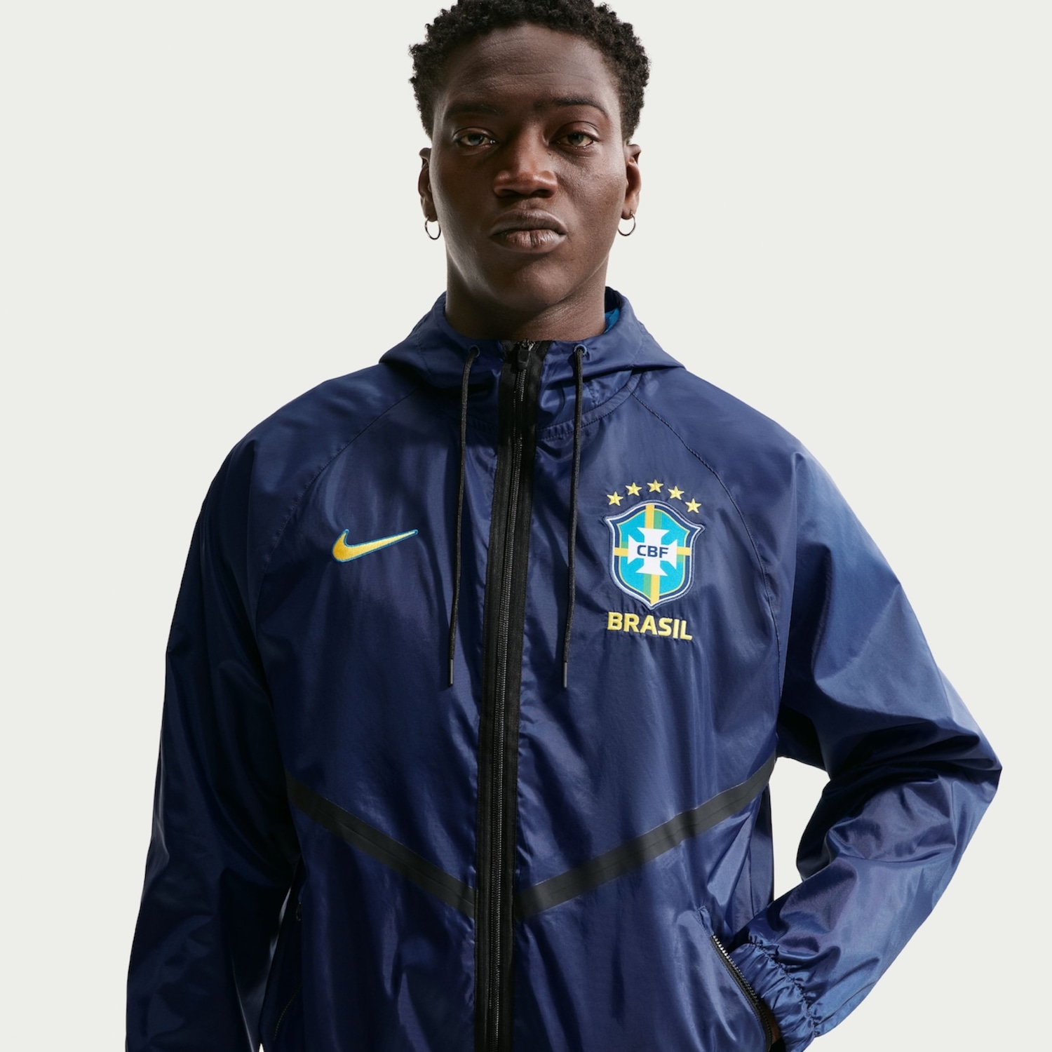 Jaqueta Brasil Dri-FIT Nike Knit Hino Masculina - Foto 1