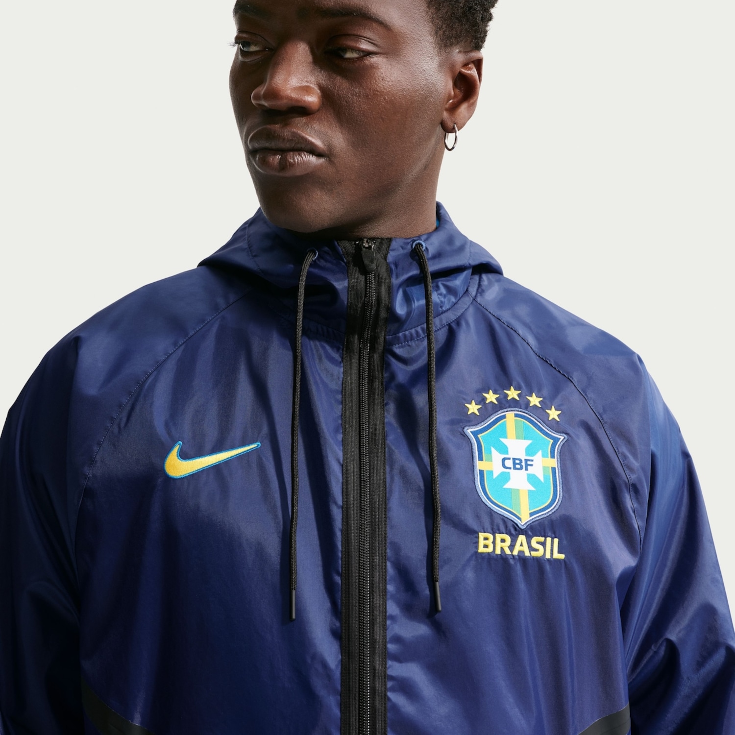 Jaqueta Brasil Dri-FIT Nike Knit Hino Masculina - Foto 3