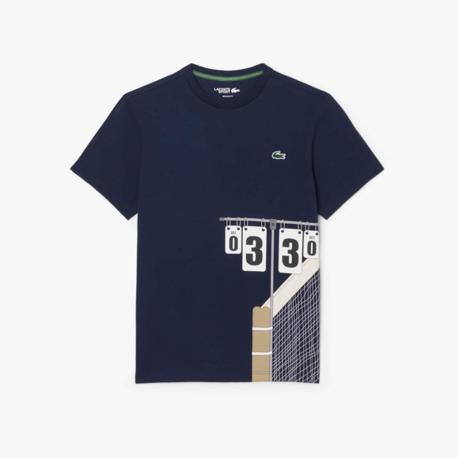 Camiseta Lacoste Estampada Tradicional de Tênis Ultra-Dry Masculina - Foto 4