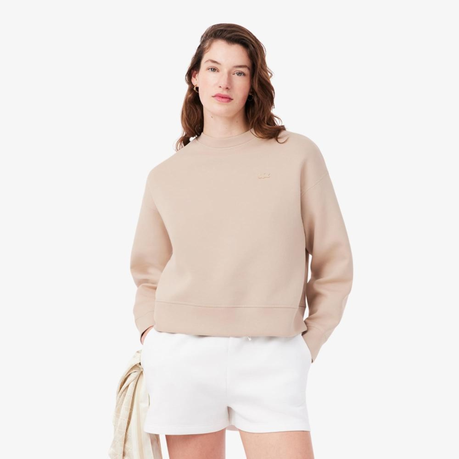 Moletom Oversized em Malha Double Face Lacoste Feminino - Foto 1