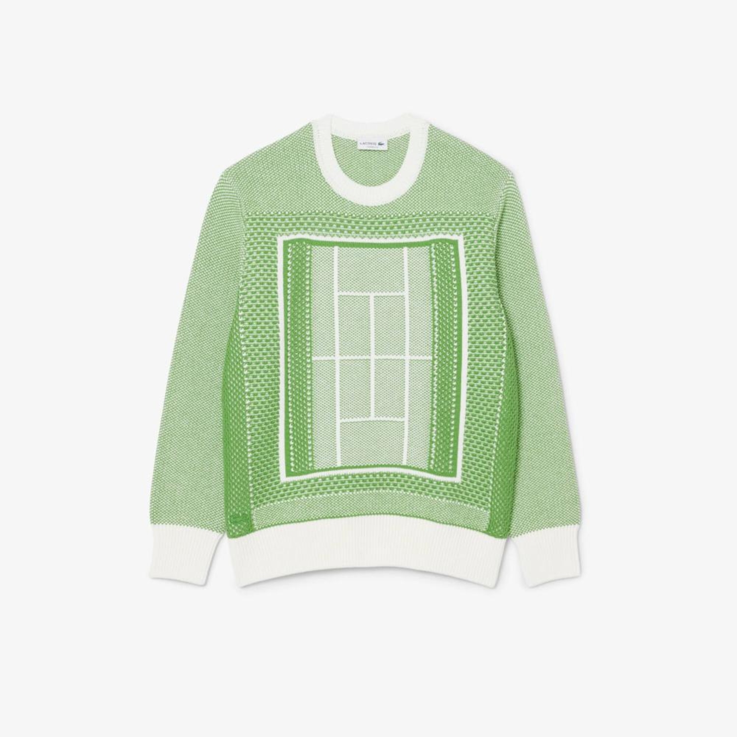 Suéter Jacquard com Gráfico de Quadra de Tênis Lacoste Masculina - Foto 3