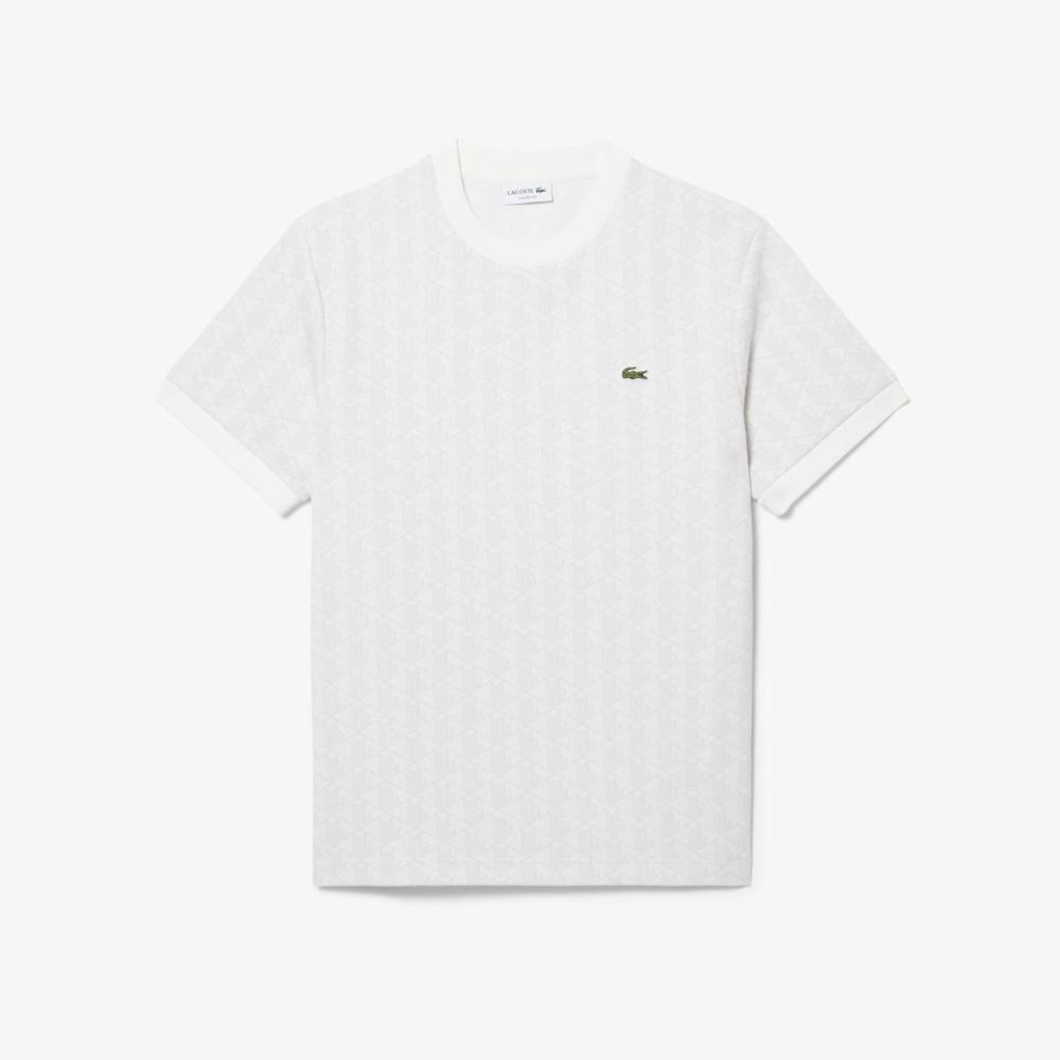 Camiseta Jacquard com Monograma Lacoste Masculina - Foto 1